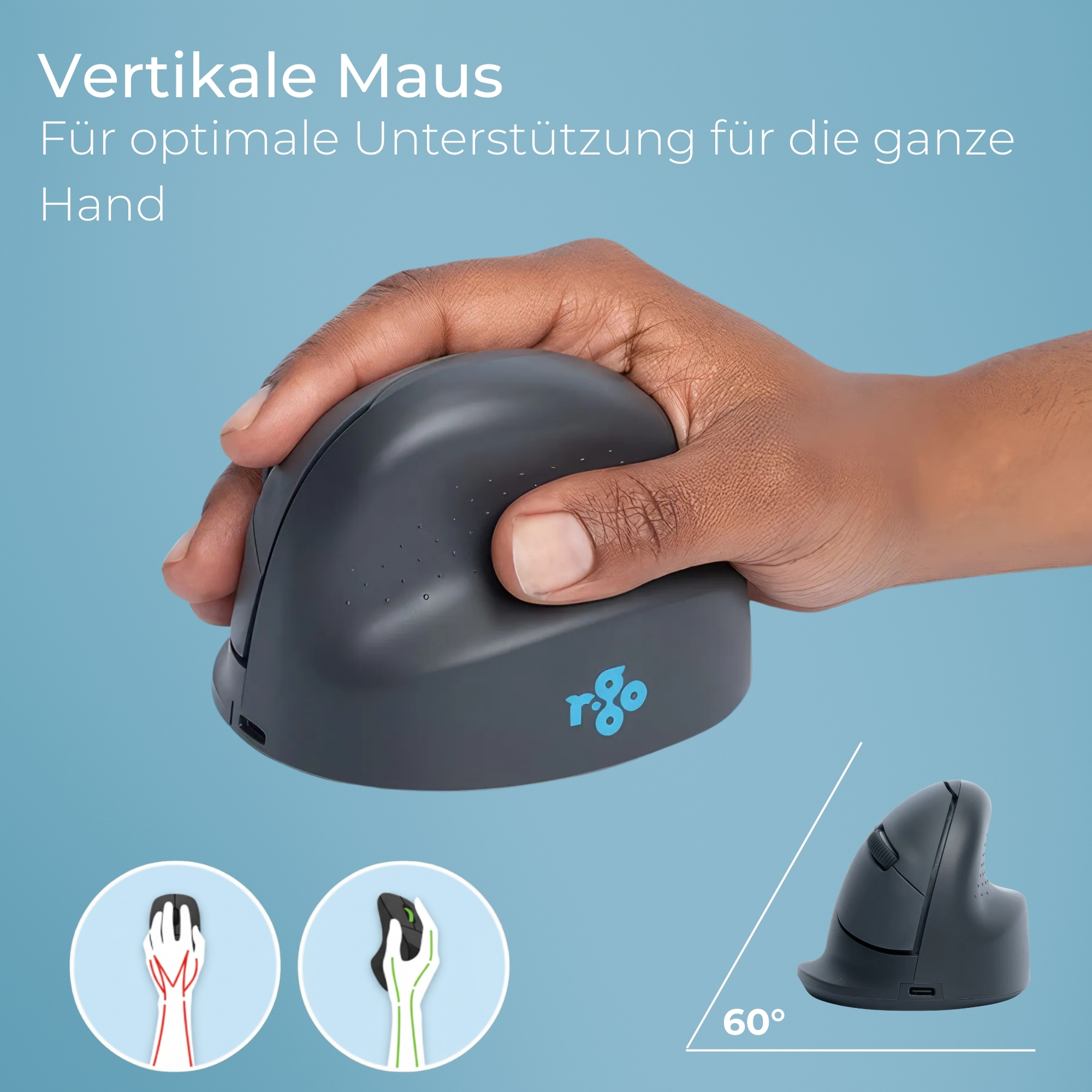 R-Go Draadloze Bluetooth toetsenbord en muis combo – US QWERTY compact toetsenbord – Oplaadbaar