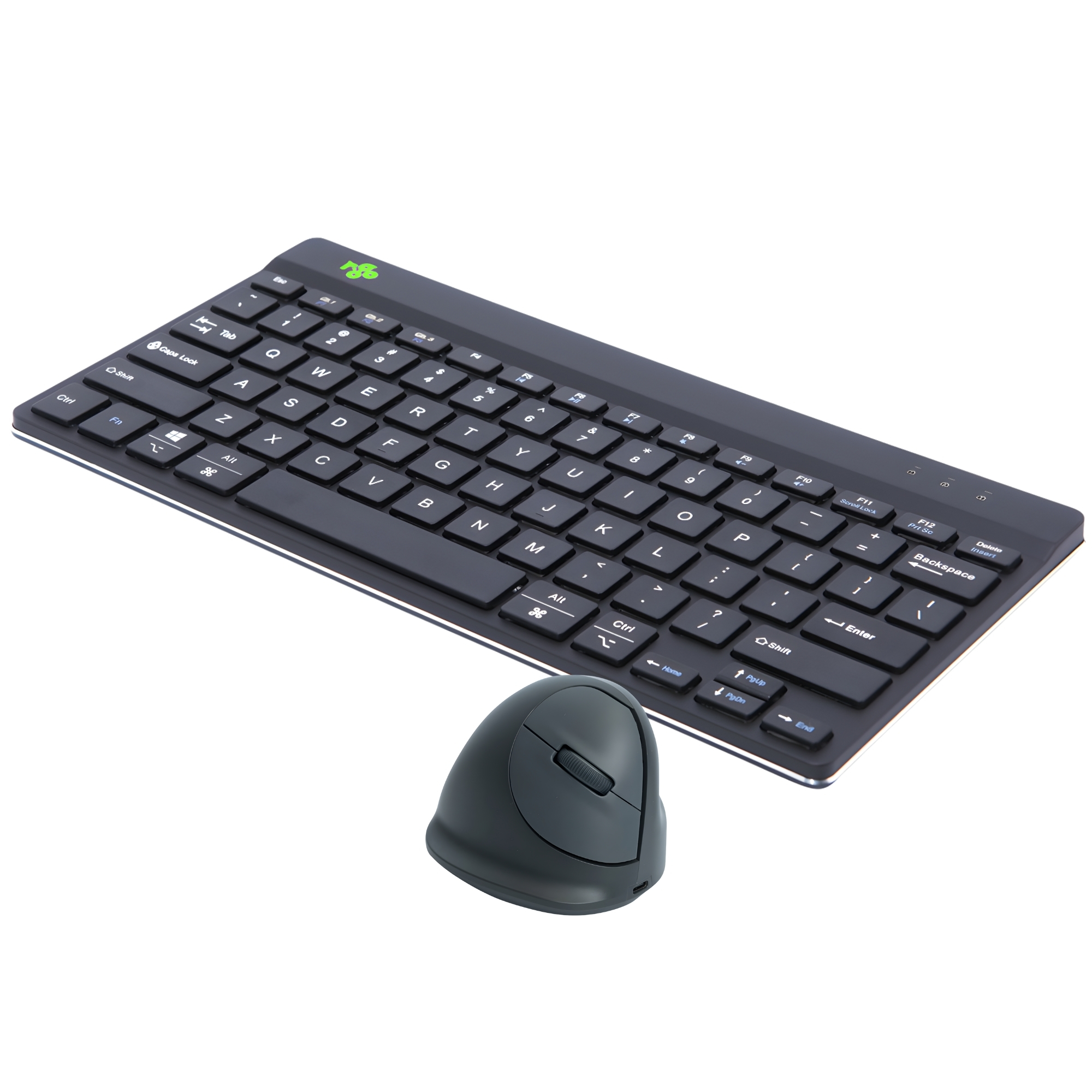 R-Go Draadloze Bluetooth toetsenbord en muis combo – US QWERTY compact toetsenbord – Oplaadbaar