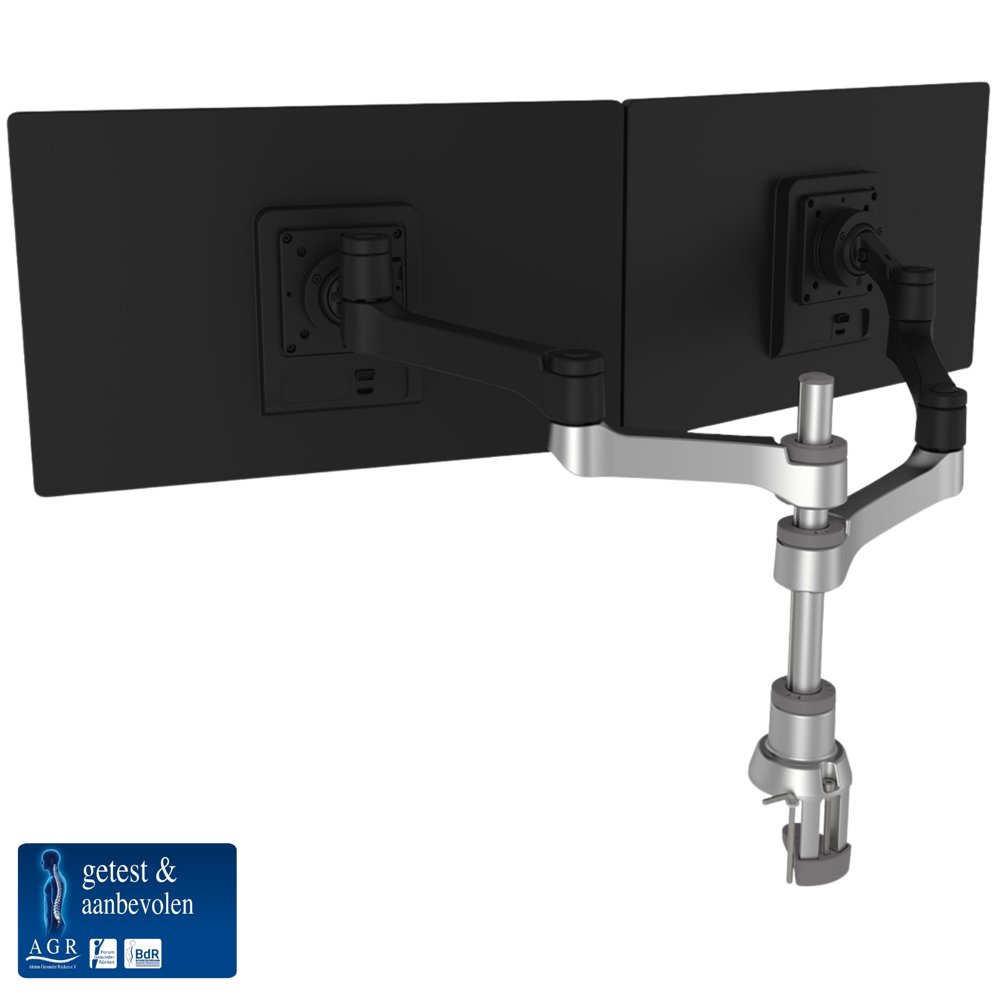 R-Go Dubbele monitorarm (Zepher)