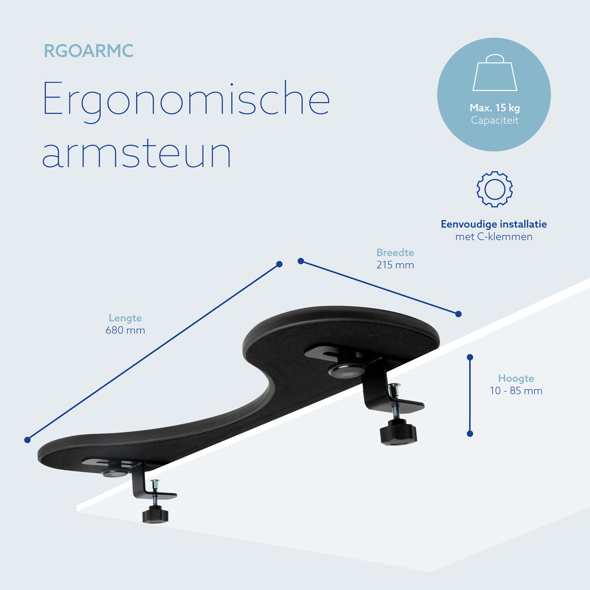 R-Go Ergonomische Armsteun