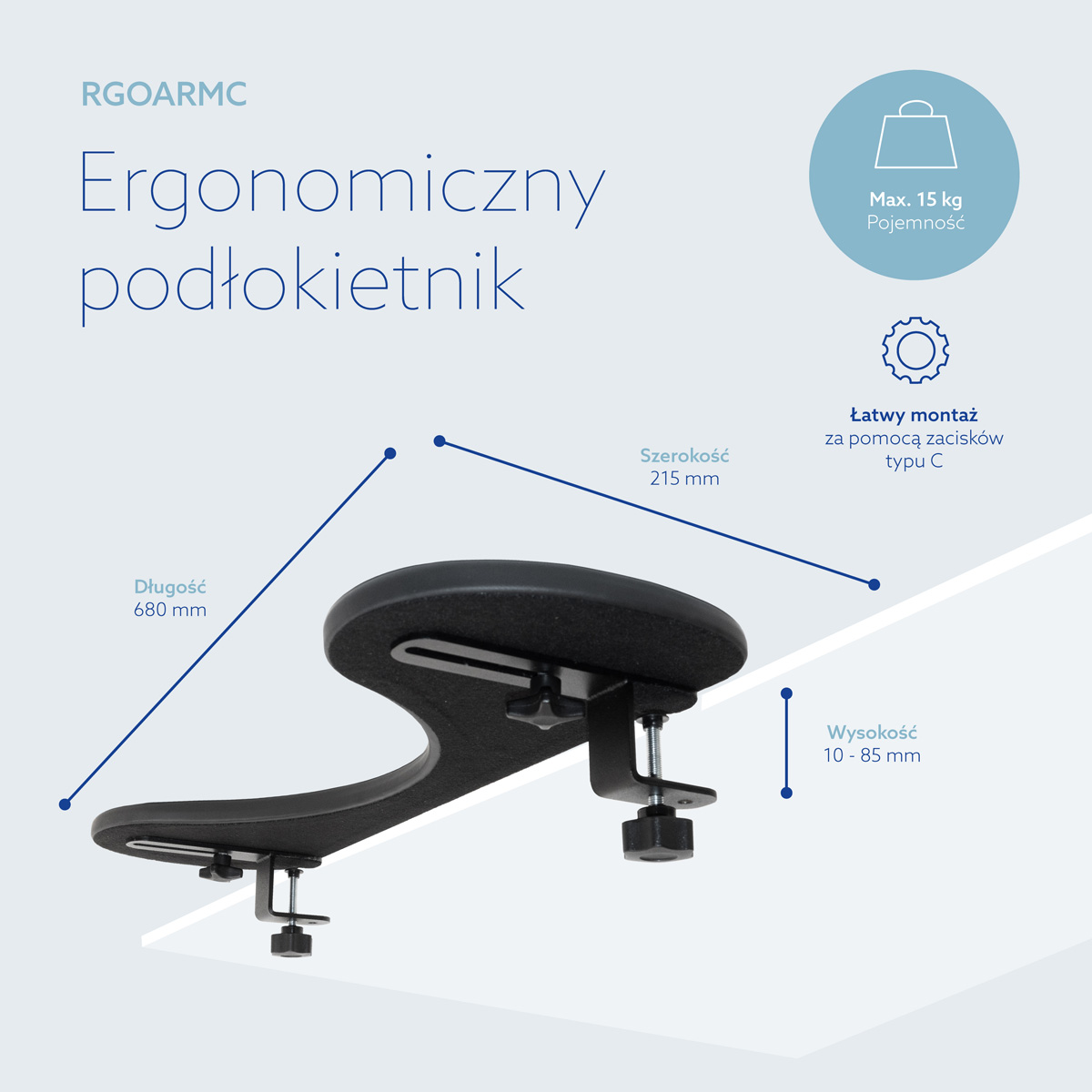 Ergonomiczny podłokietnik R-Go