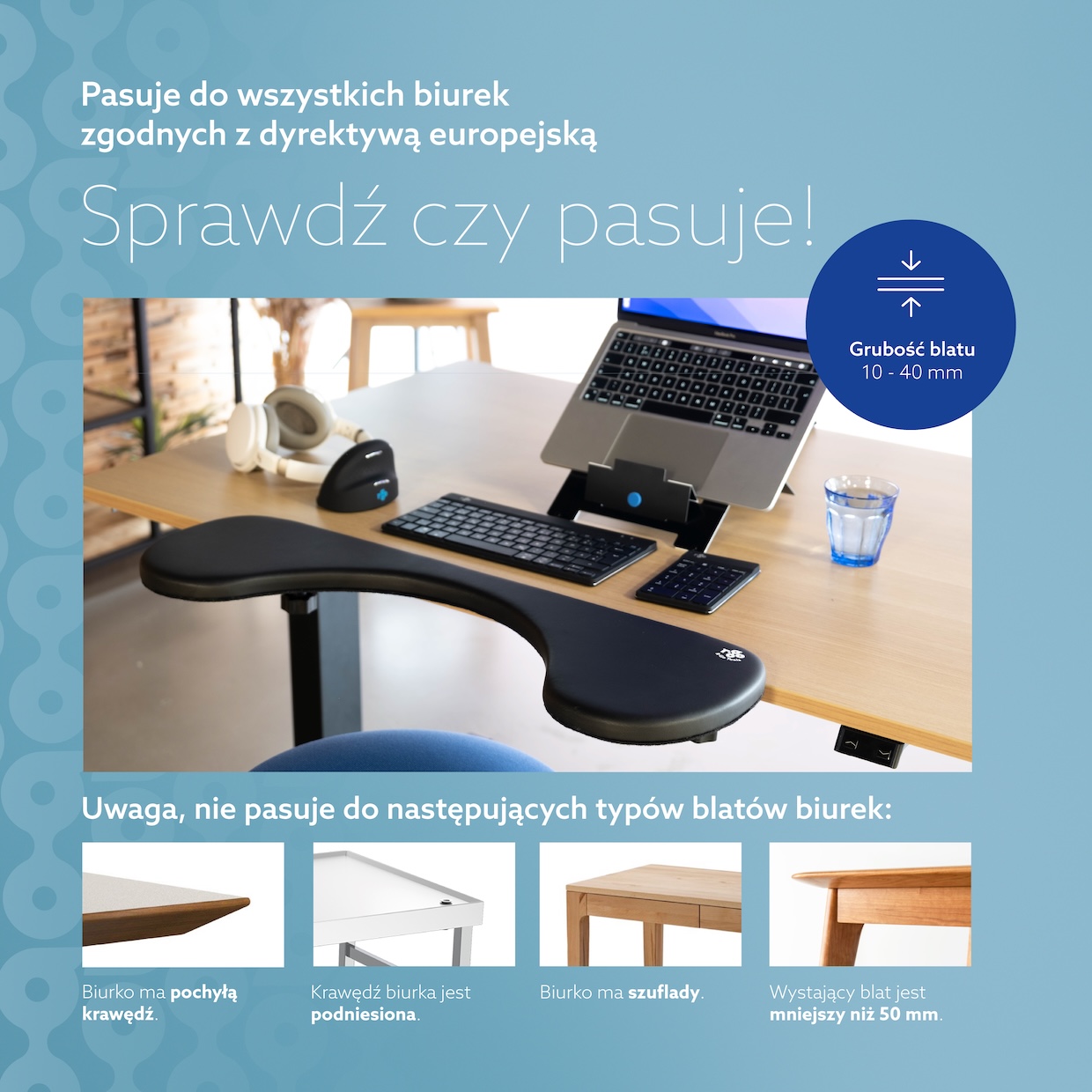 Ergonomiczny podłokietnik R-Go