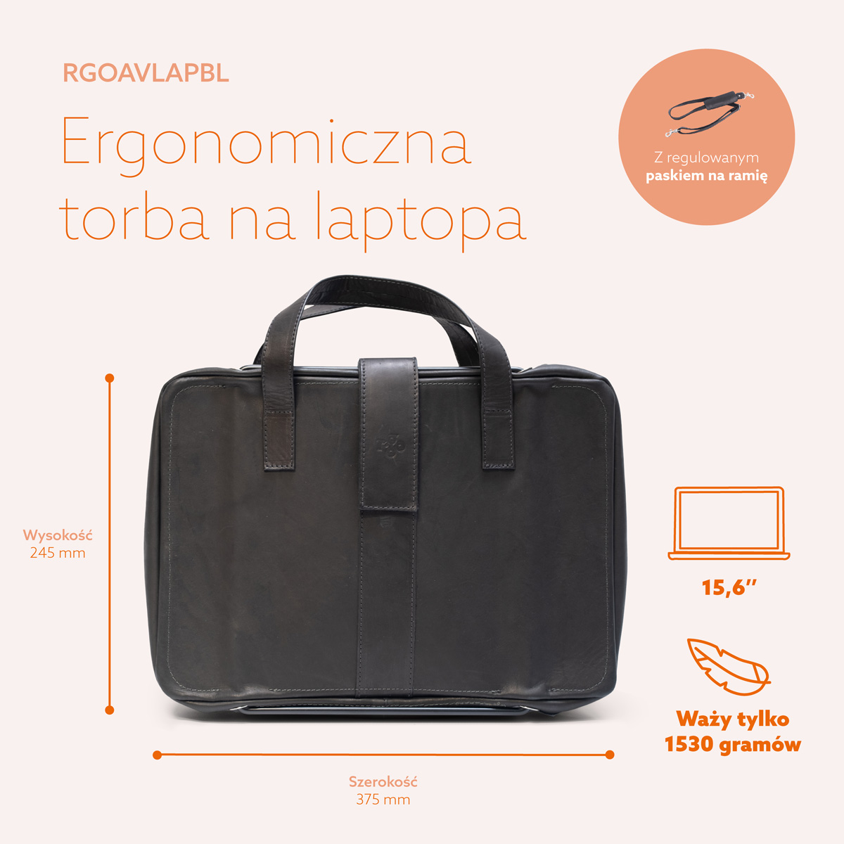 Torba na laptopa R-Go Viva 15,6″ (czarna)