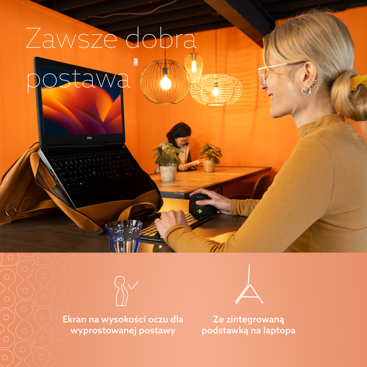 Torba na laptopa R-Go Viva 15,6″ (brązowa)