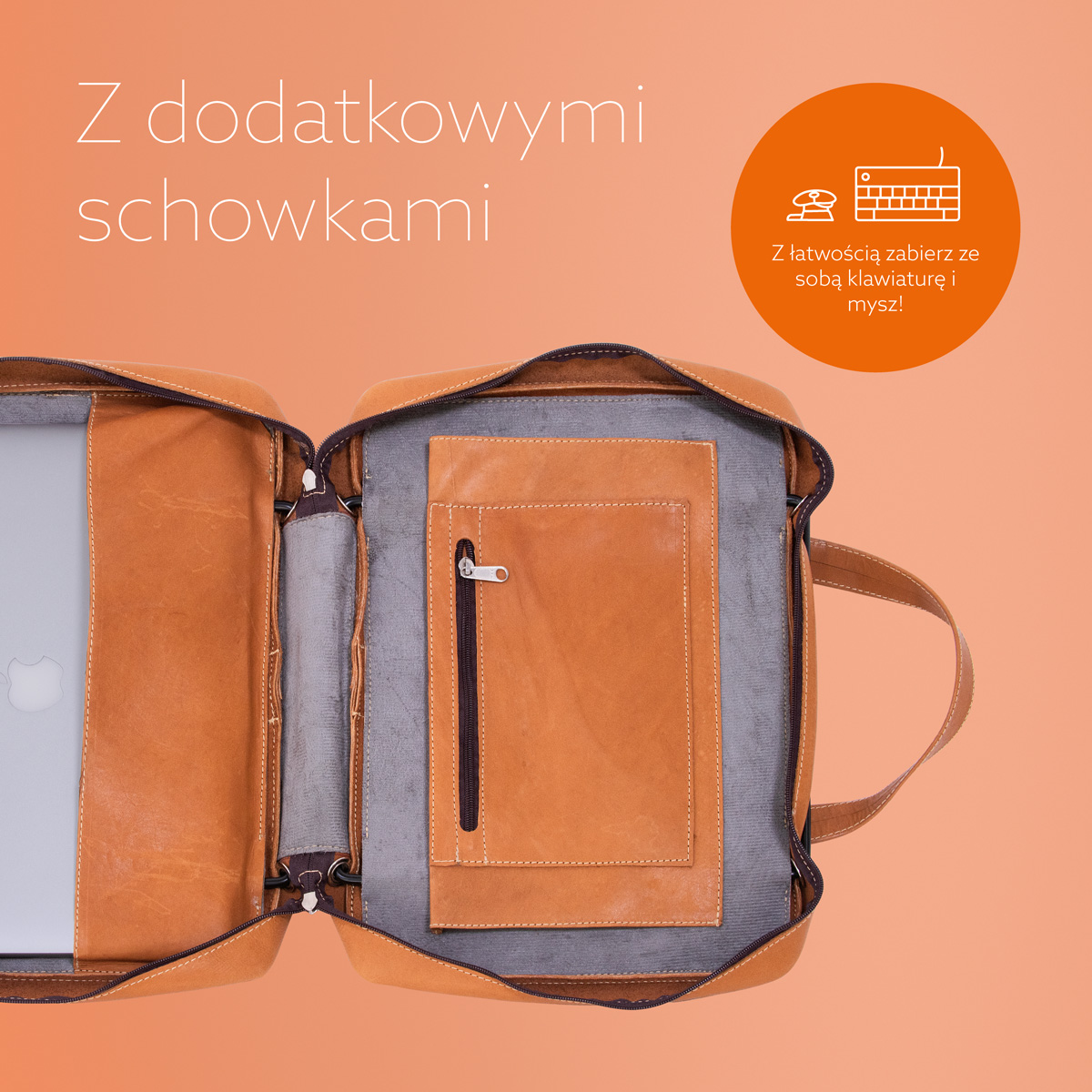 Torba na laptopa R-Go Viva 15,6″ (brązowa)