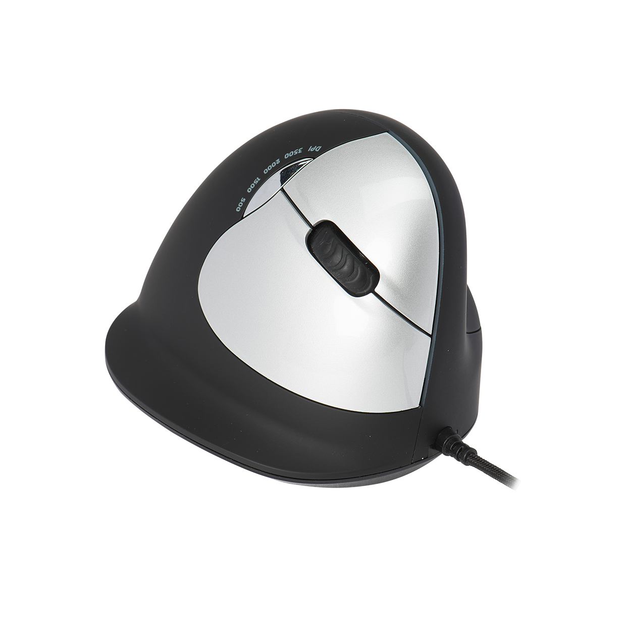 R-Go HE Break ergonomische muis, verticale muis met break software, voorkomt RSI, groot (handlengte ≥ 185mm), rechtshandig, bedraad, zwart