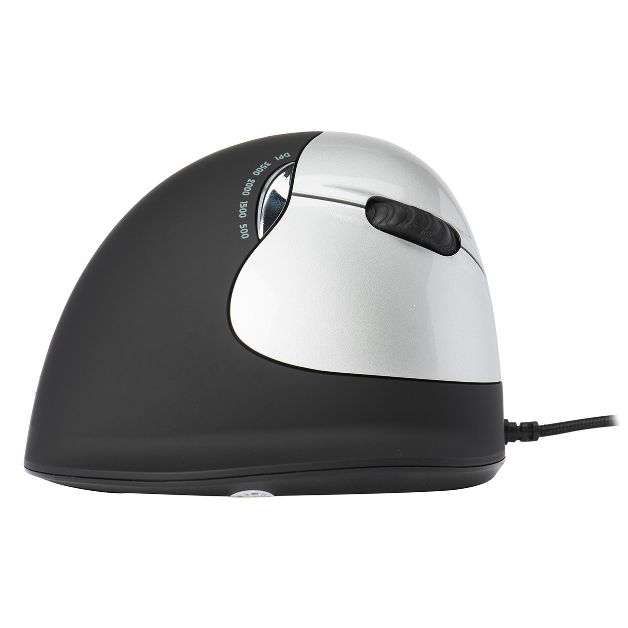 R-Go HE Break ergonomische muis, verticale muis met break software, voorkomt RSI, groot (handlengte ≥ 185mm), rechtshandig, bedraad, zwart