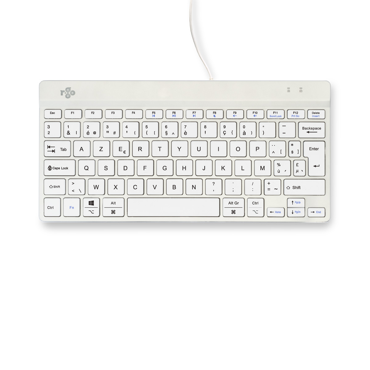 R-Go Compact Break (white, wired, AZERTY – BE)