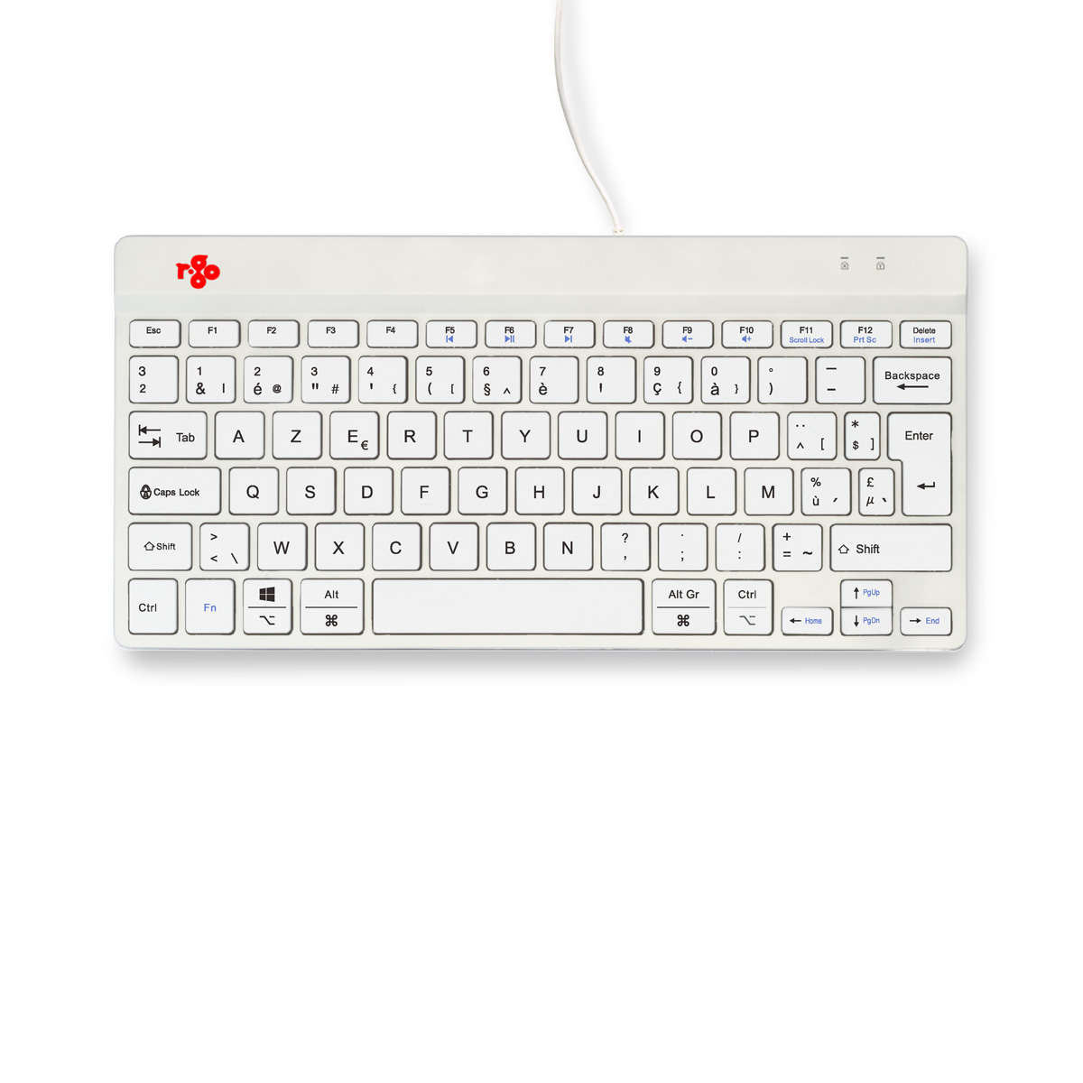 R-Go Compact Break (white, wired, AZERTY – BE)
