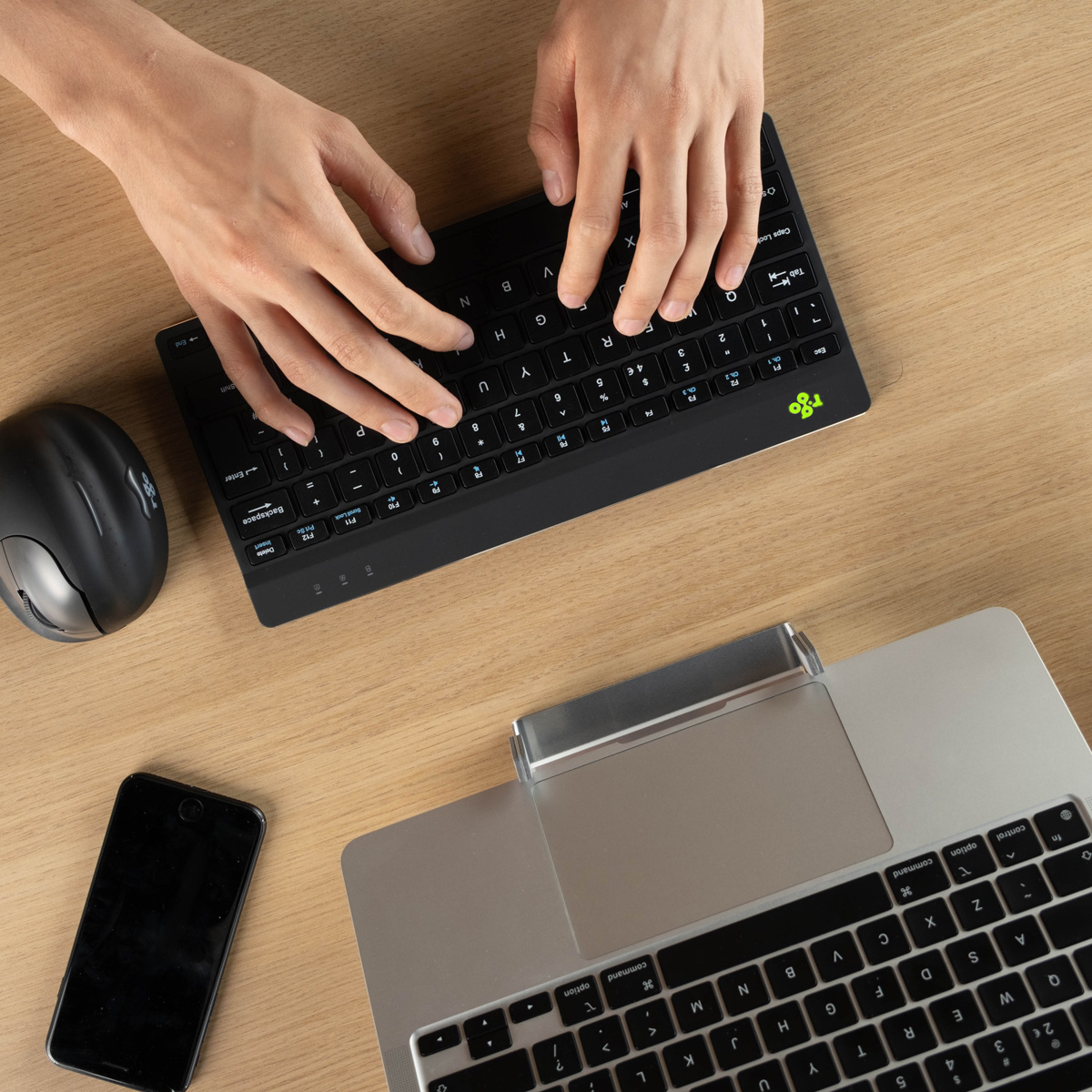 R-Go Compact Break (black, wireless, AZERTY – BE)