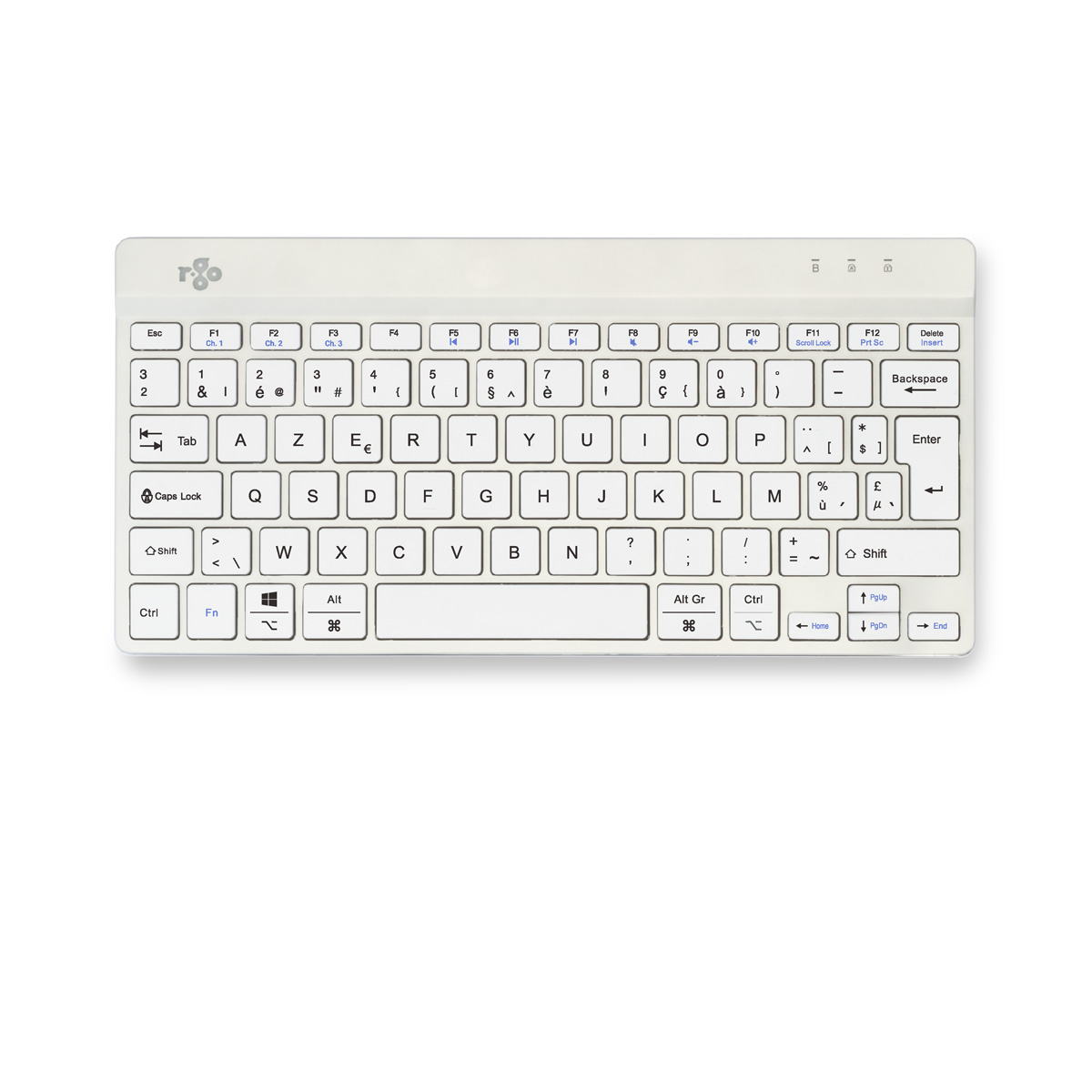 R-Go Compact Break (wit, draadloos, AZERTY – BE)