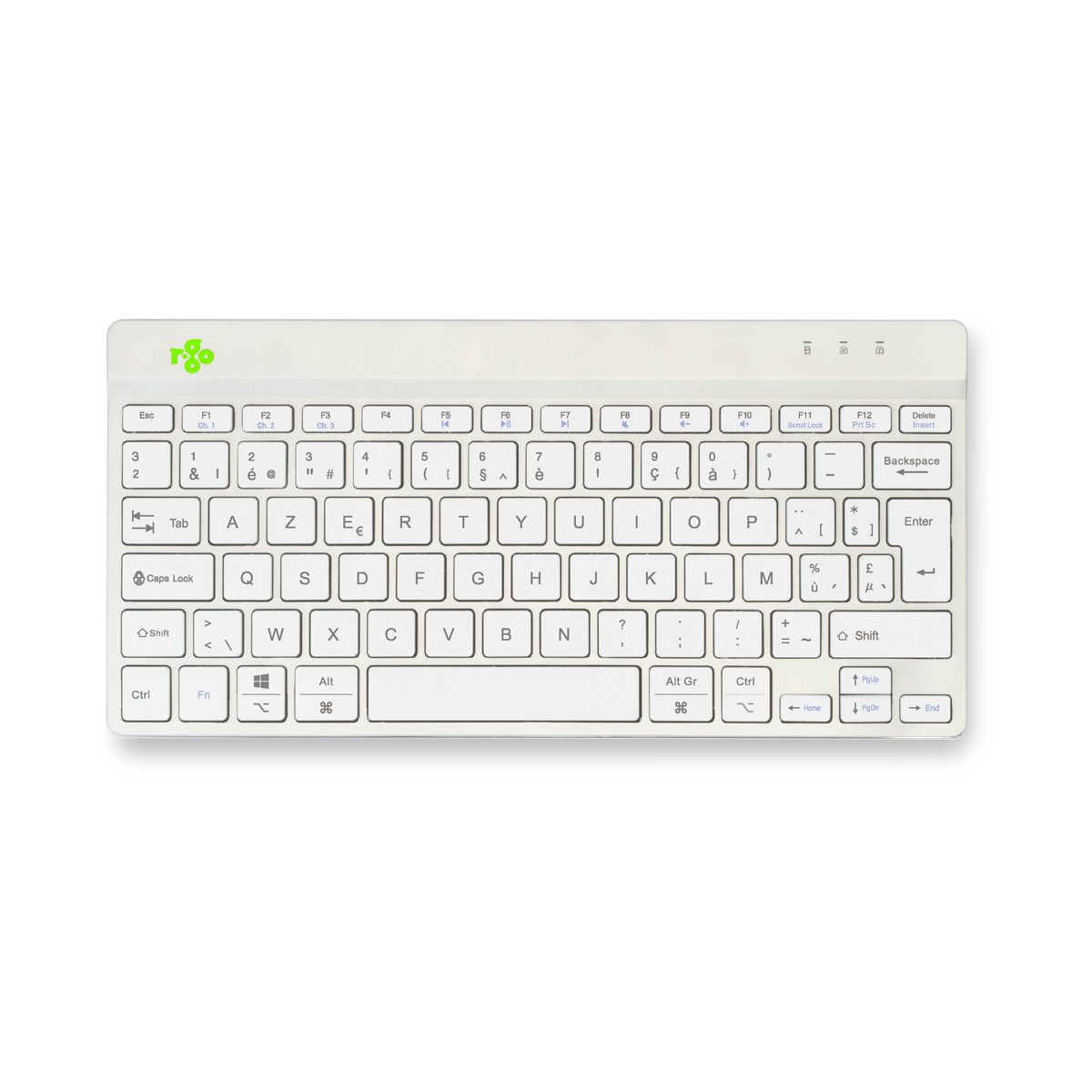 R-Go Compact Break (wit, draadloos, AZERTY – BE)