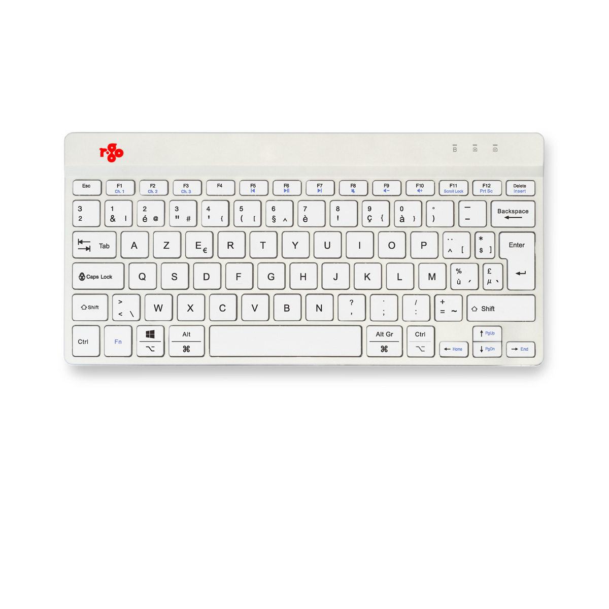R-Go Compact Break (wit, draadloos, AZERTY – BE)