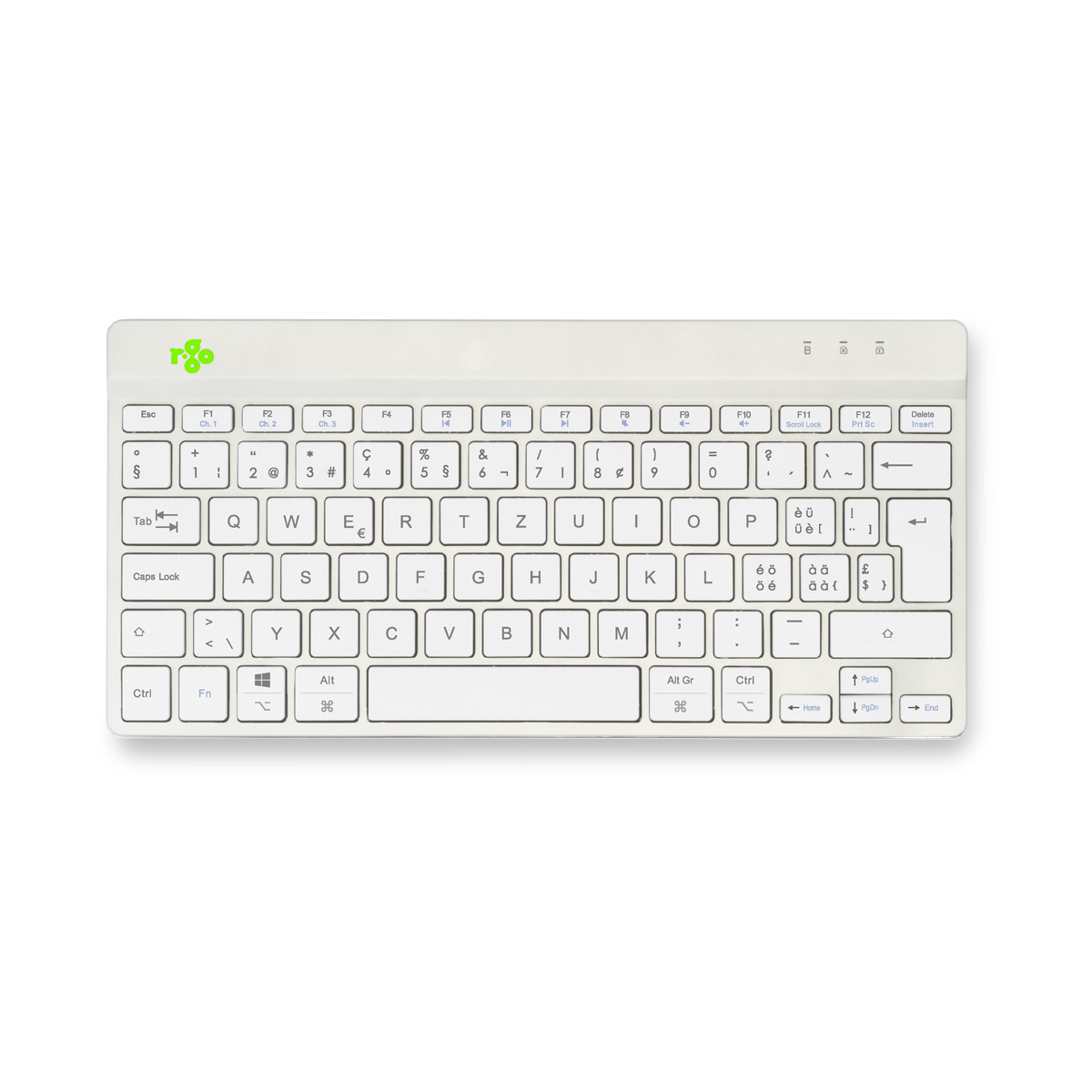 R-Go Compact Break (wit, draadloos, QWERTZ – CH)