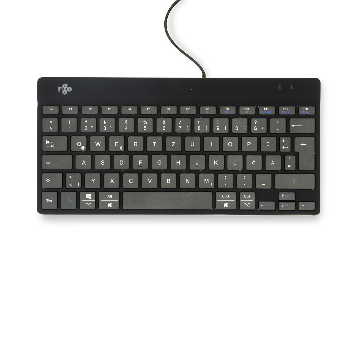 R-Go Compact Break (black, wired, QWERTZ – DE)