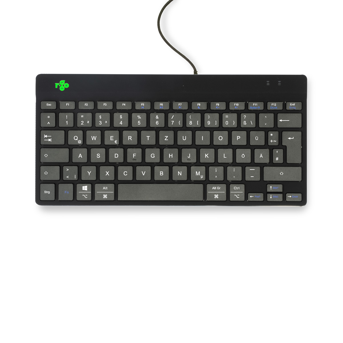 R-Go Compact Break (black, wired, QWERTZ – DE)