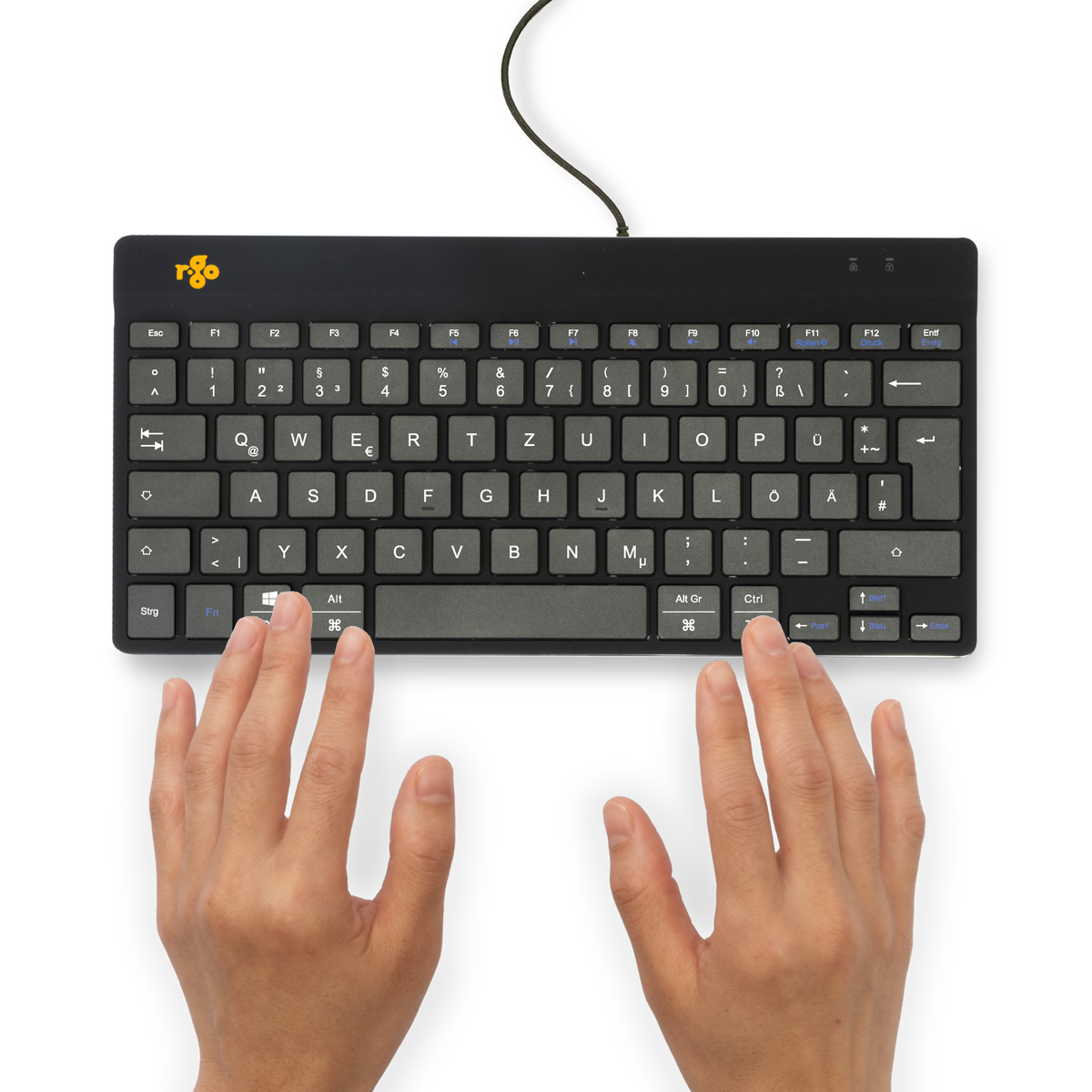 R-Go Compact Break (black, wired, QWERTZ – DE)