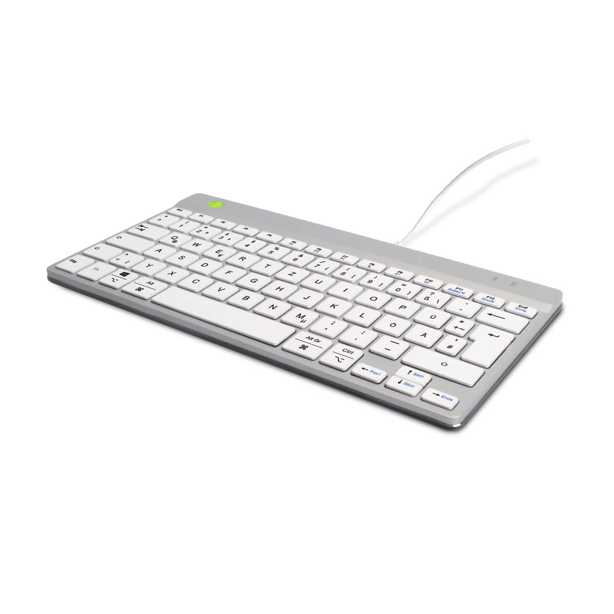 R-Go Compact Break (white, wired, QWERTZ – DE)