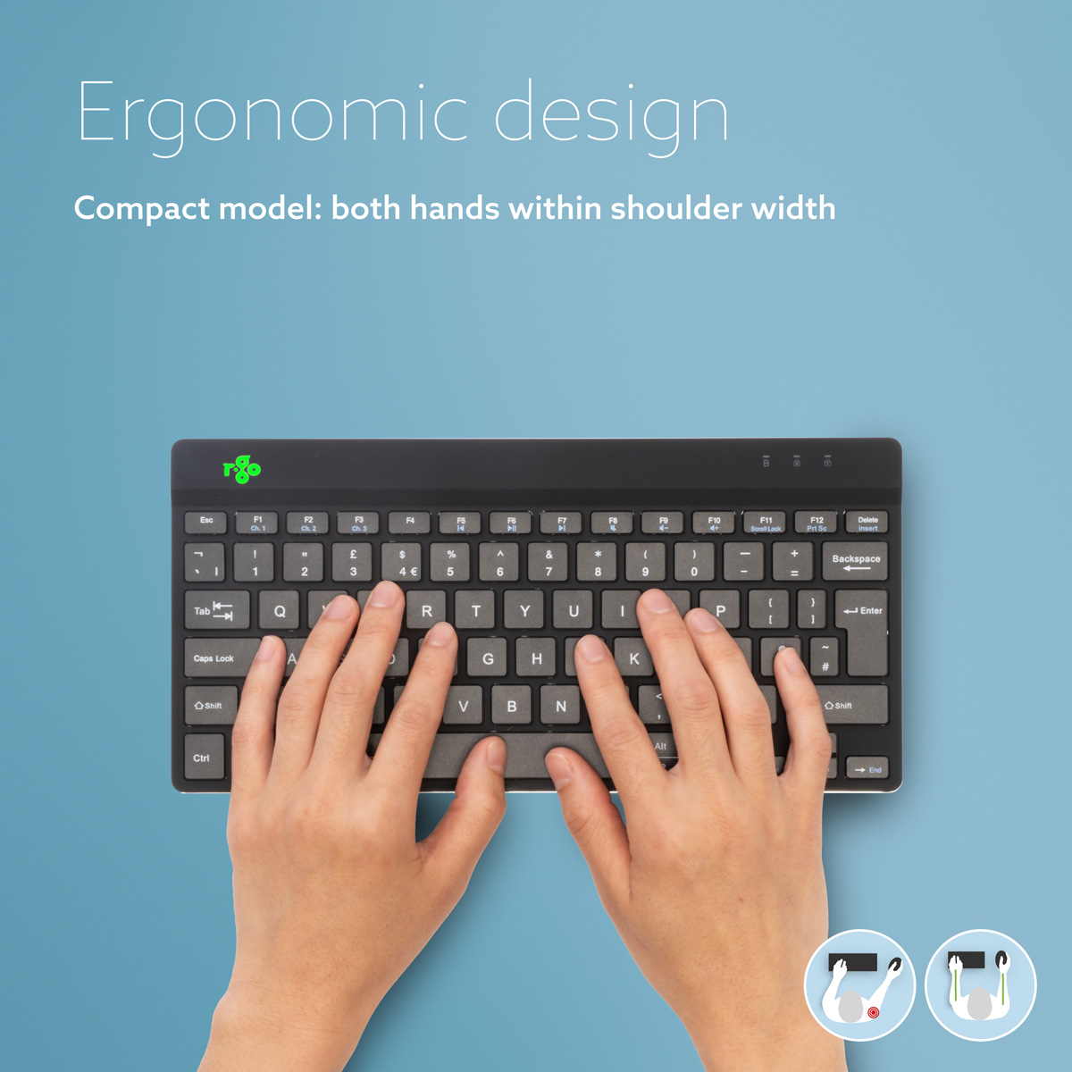 R-Go Compact Break (black, wireless, QWERTZ – DE)