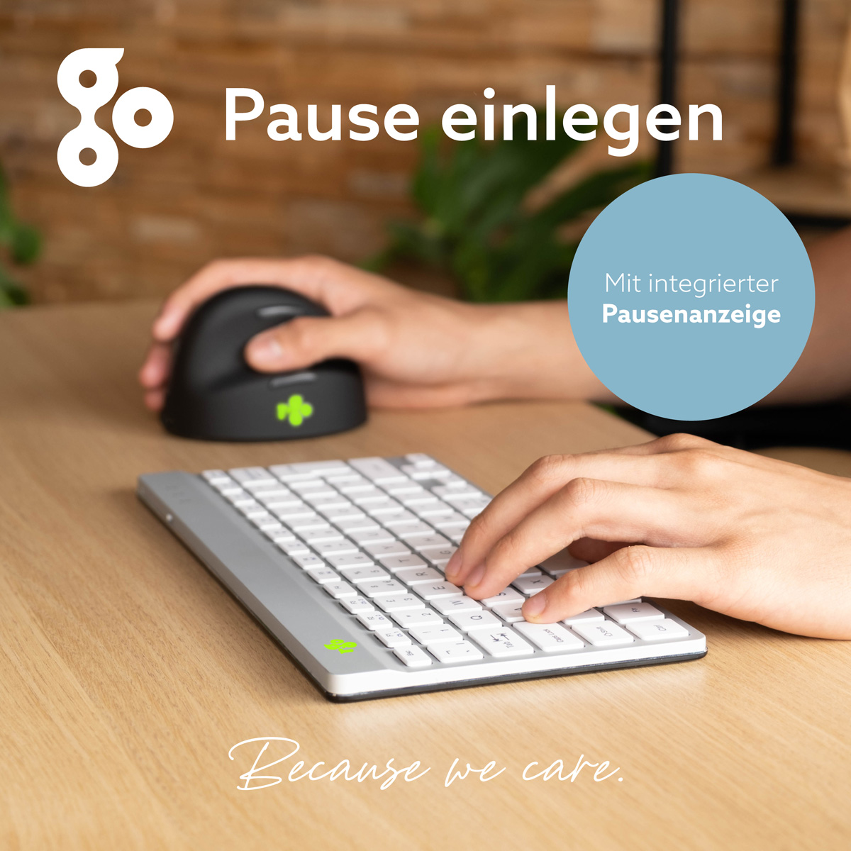 R-Go Compact Break (weiß, drahtlos, QWERTZ – DE)