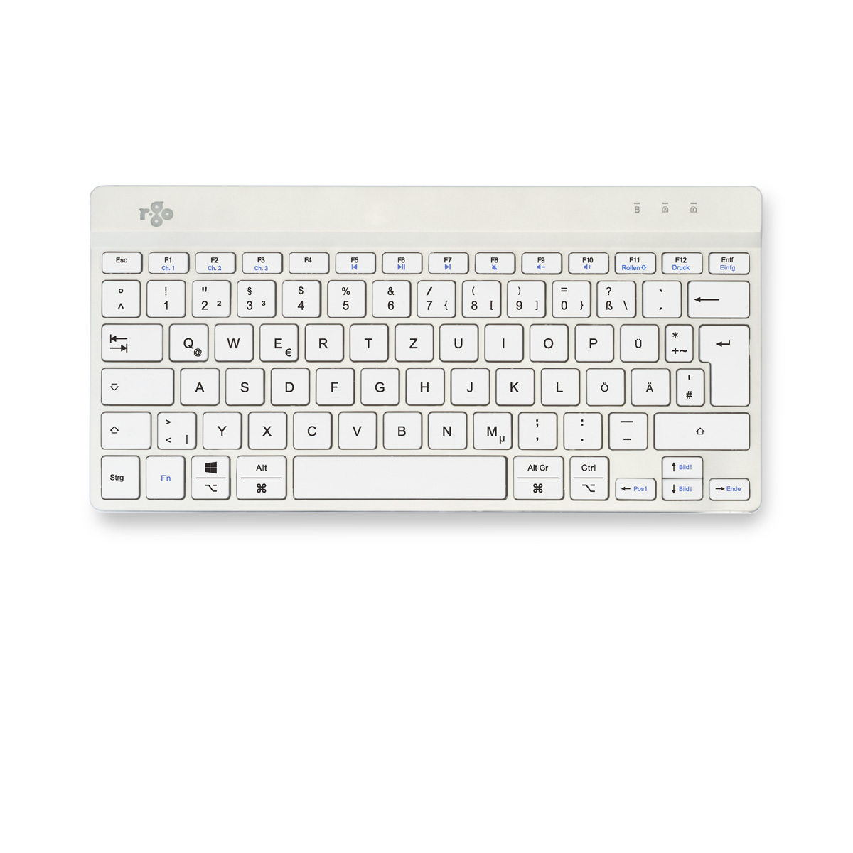 R-Go Compact Break (weiß, drahtlos, QWERTZ – DE)