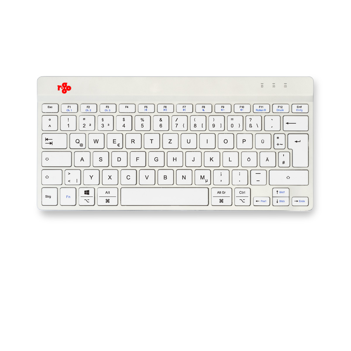 R-Go Compact Break (weiß, drahtlos, QWERTZ – DE)
