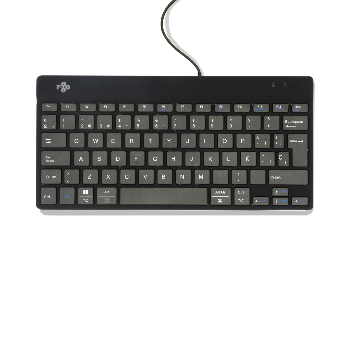 R-Go Compact Break (black, wired, QWERTY – ES)