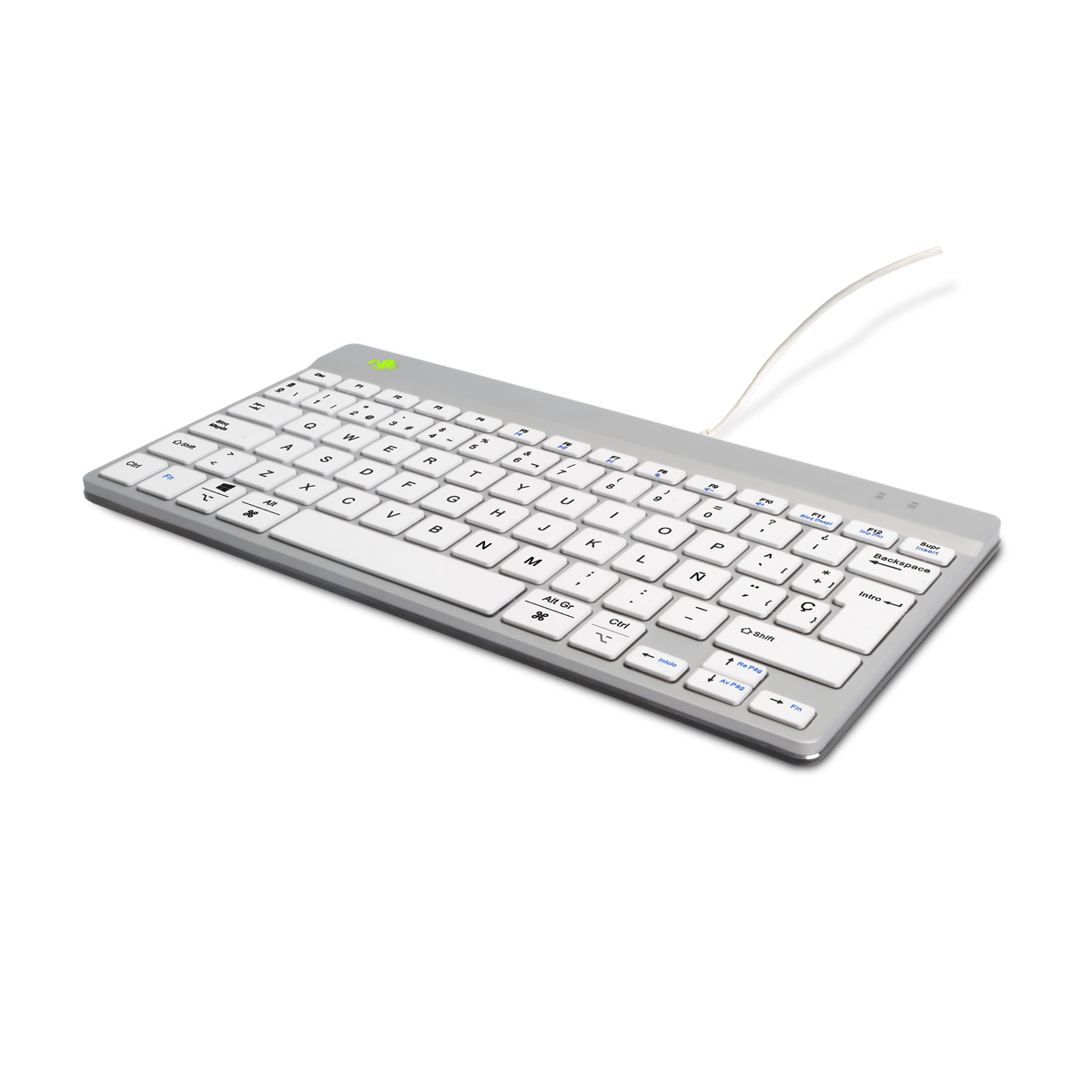 R-Go Compact Break (white, wired, QWERTY – ES)