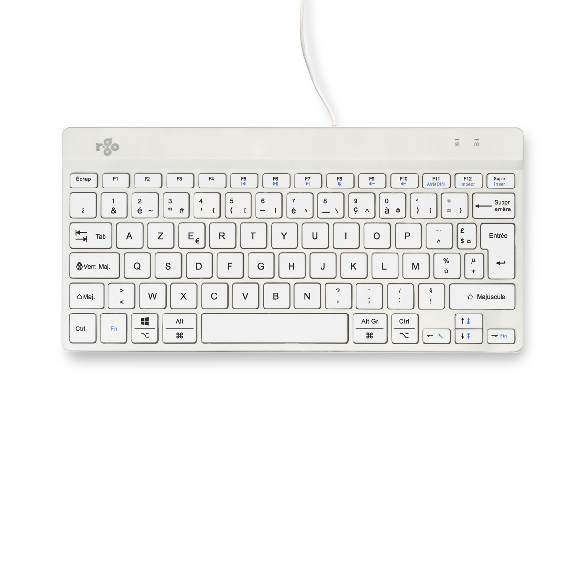 R-Go Compact Break (white, wired, AZERTY – FR)