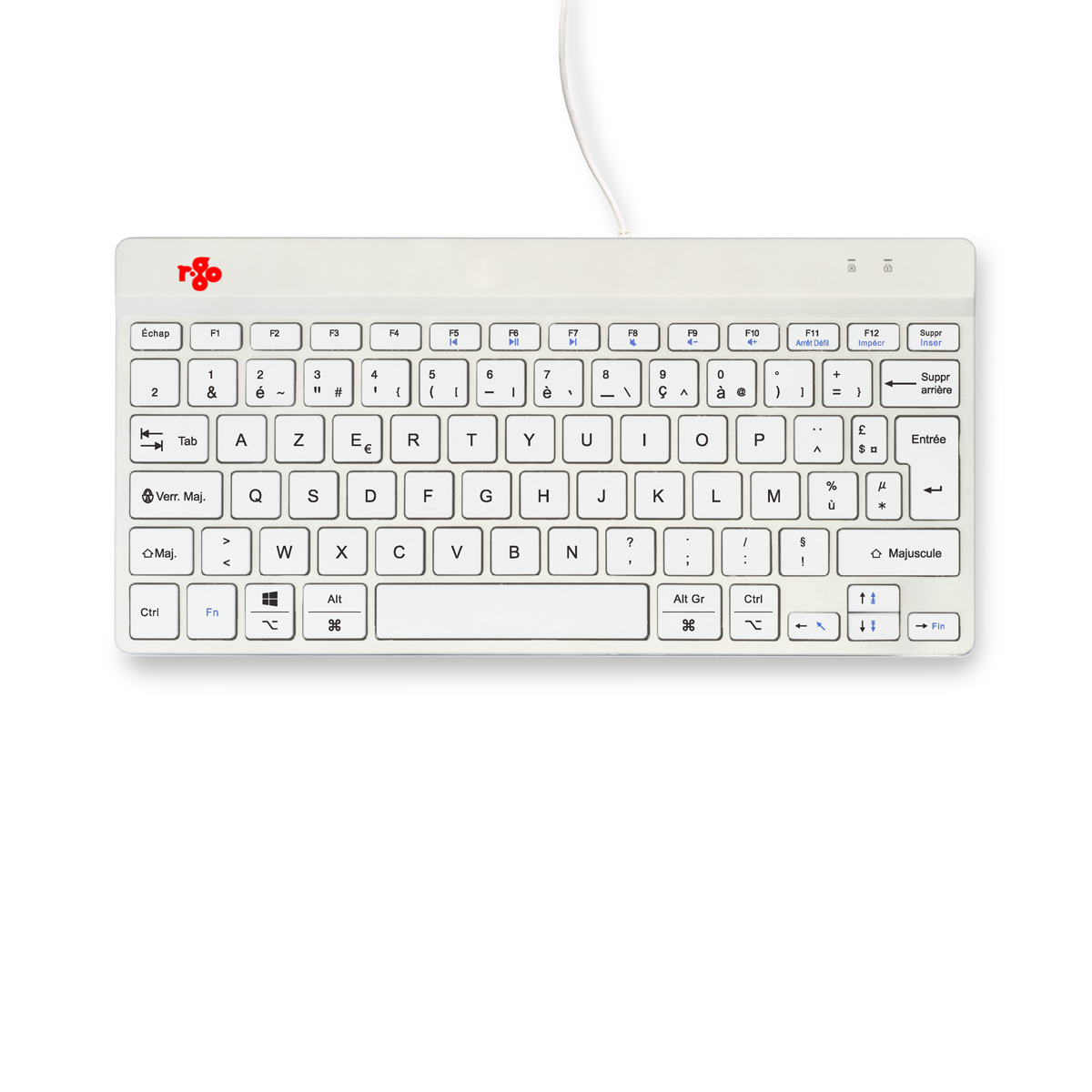 R-Go Compact Break (white, wired, AZERTY – FR)