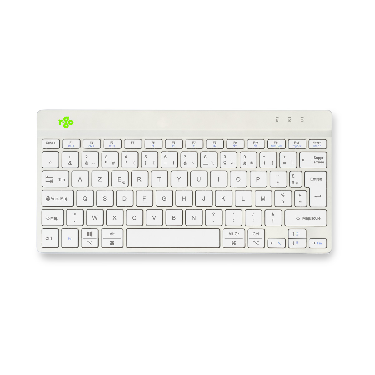 R-Go Compact Break (wit, draadloos, AZERTY – FR)