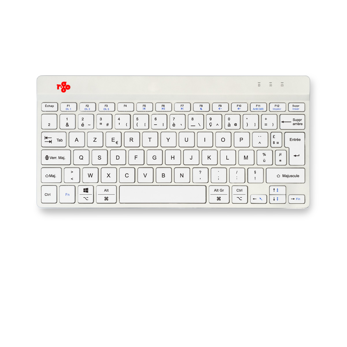 R-Go Compact Break (wit, draadloos, AZERTY – FR)