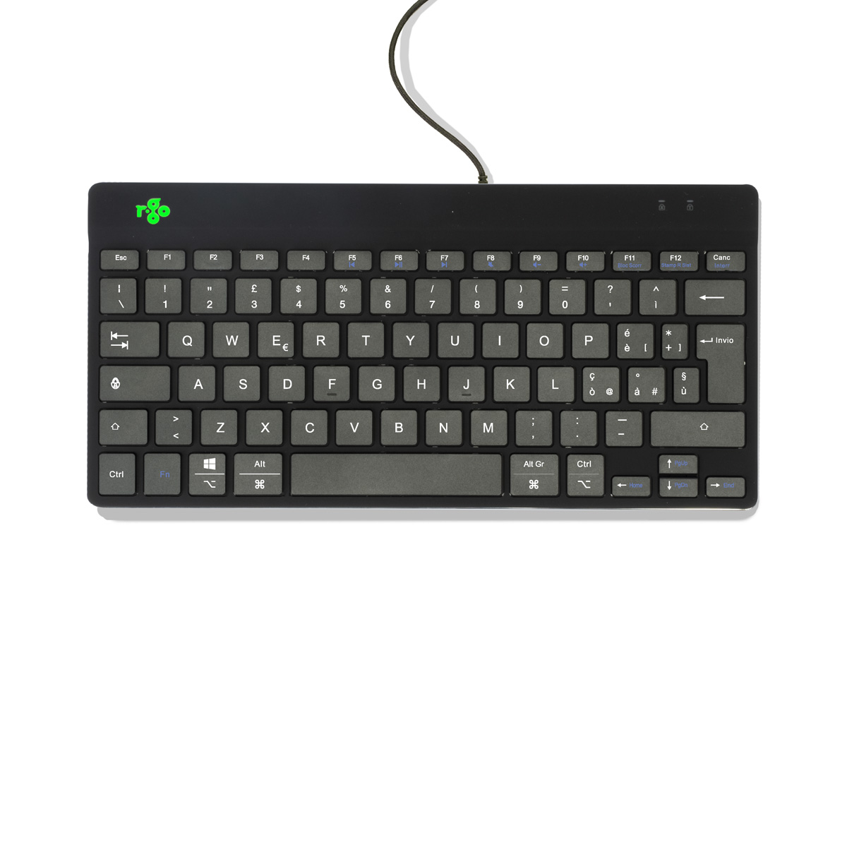 R-Go Compact Break (black, wired, QWERTY – IT)