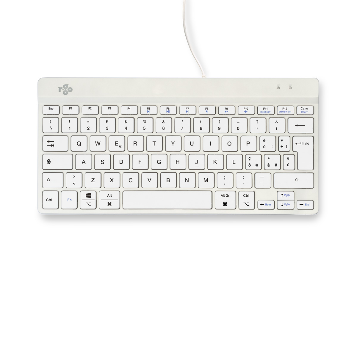 R-Go Compact Break (white, wired, QWERTY – IT)