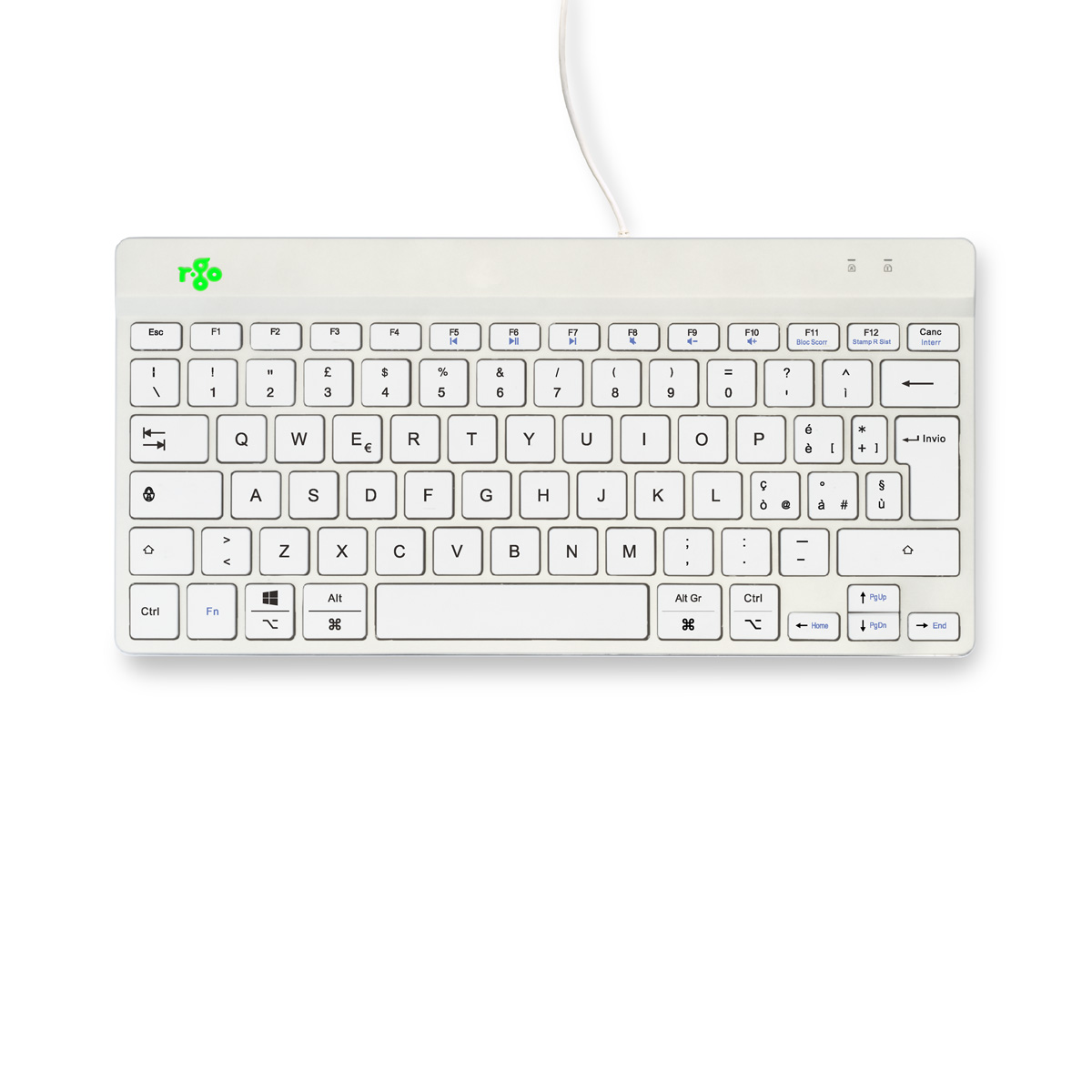 R-Go Compact Break (white, wired, QWERTY – IT)