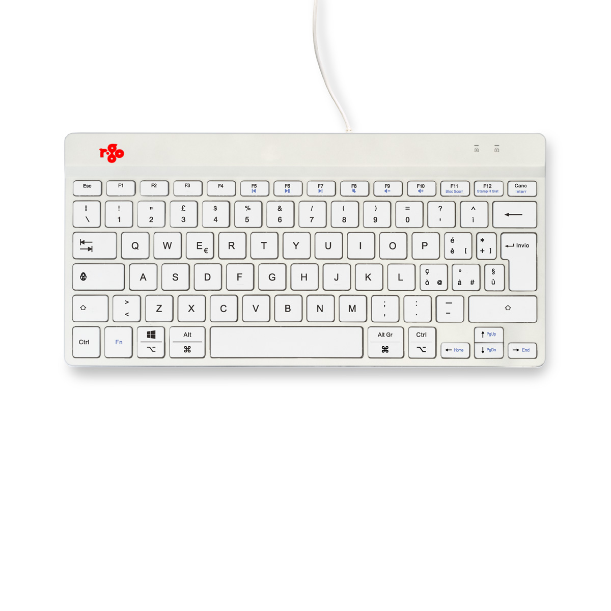 R-Go Compact Break (white, wired, QWERTY – IT)