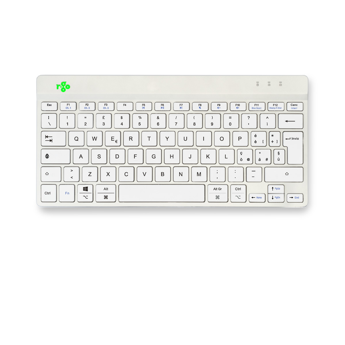 R-Go Compact Break (wit, draadloos, QWERTY – IT)