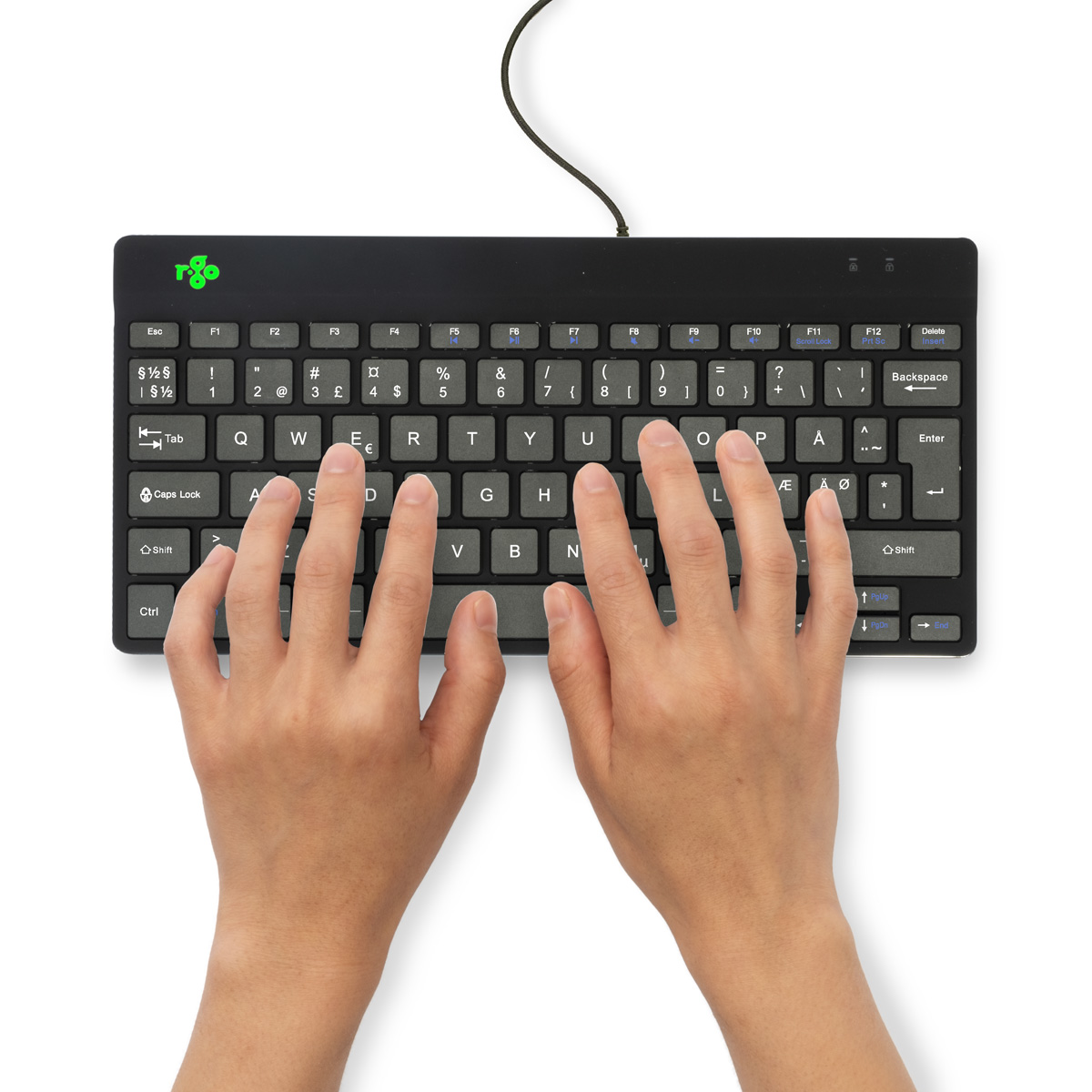 R-Go Compact Break (black, wired, QWERTY – Nordic)
