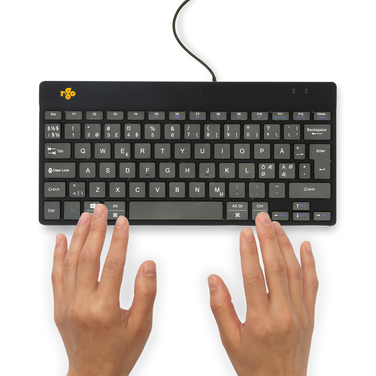 R-Go Compact Break (black, wired, QWERTY – Nordic)