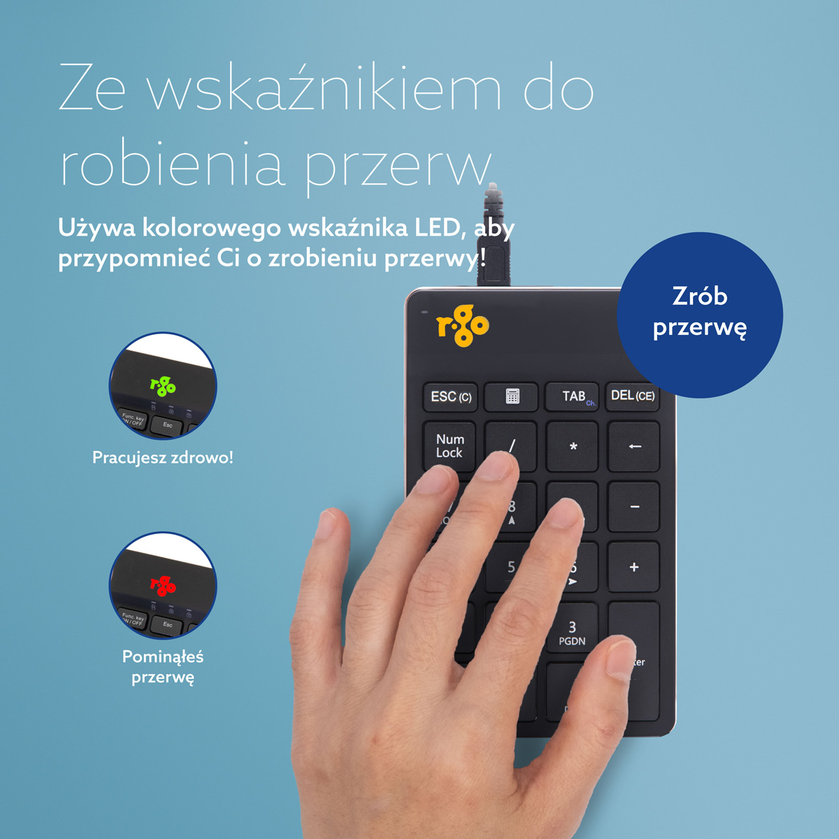 R-Go Numpad Break (czarny, przewodowy)