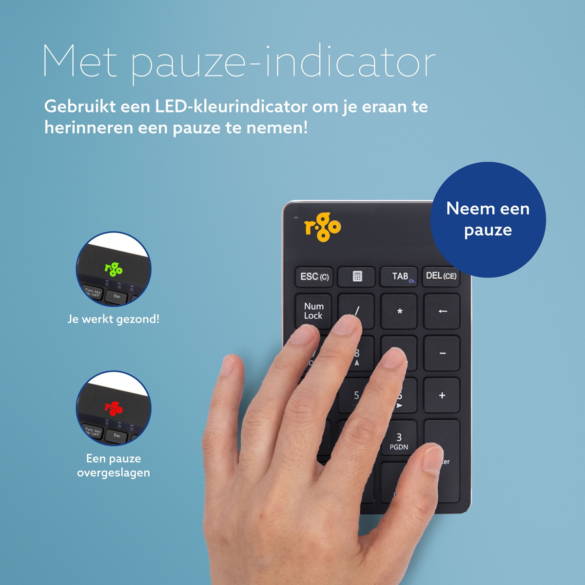 R-Go Numpad Break (zwart, draadloos)