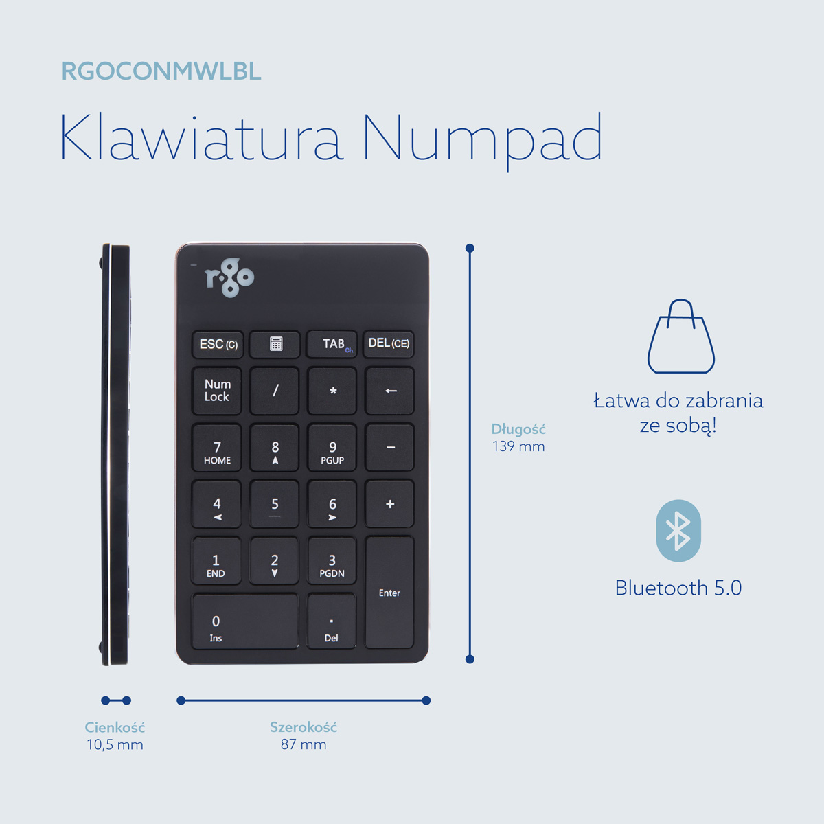 R-Go Numpad Break (czarny, bezprzewodowy)