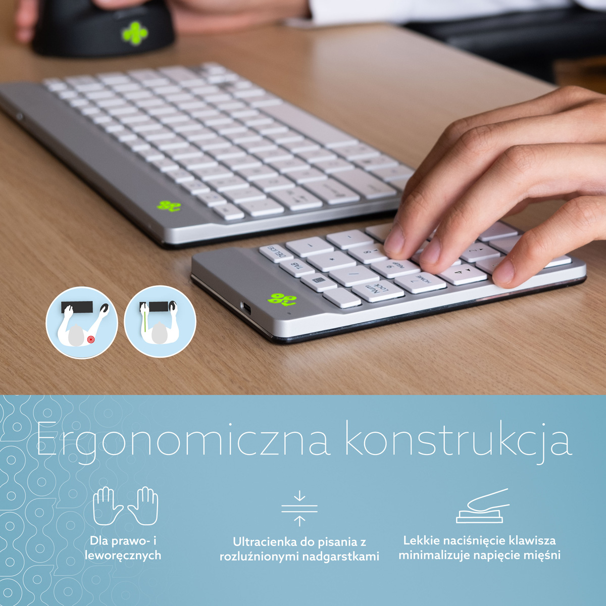 R-Go Numpad Break (biały, bezprzewodowy)
