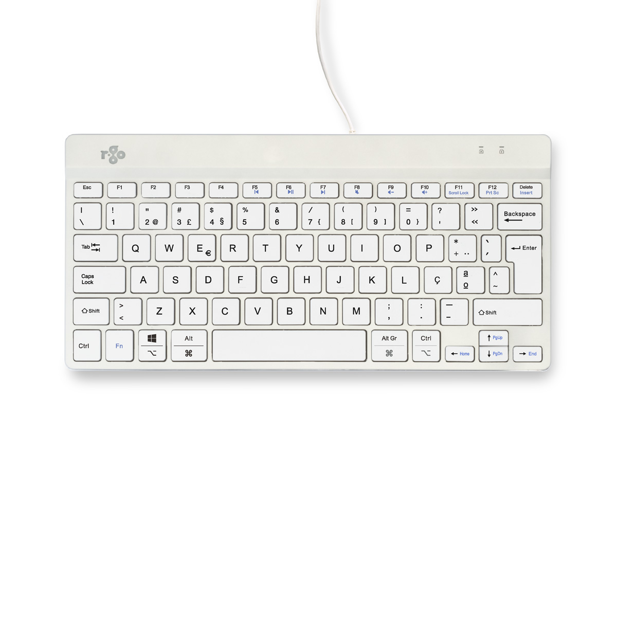 R-Go Compact Break (white, wired, QWERTY – PT)