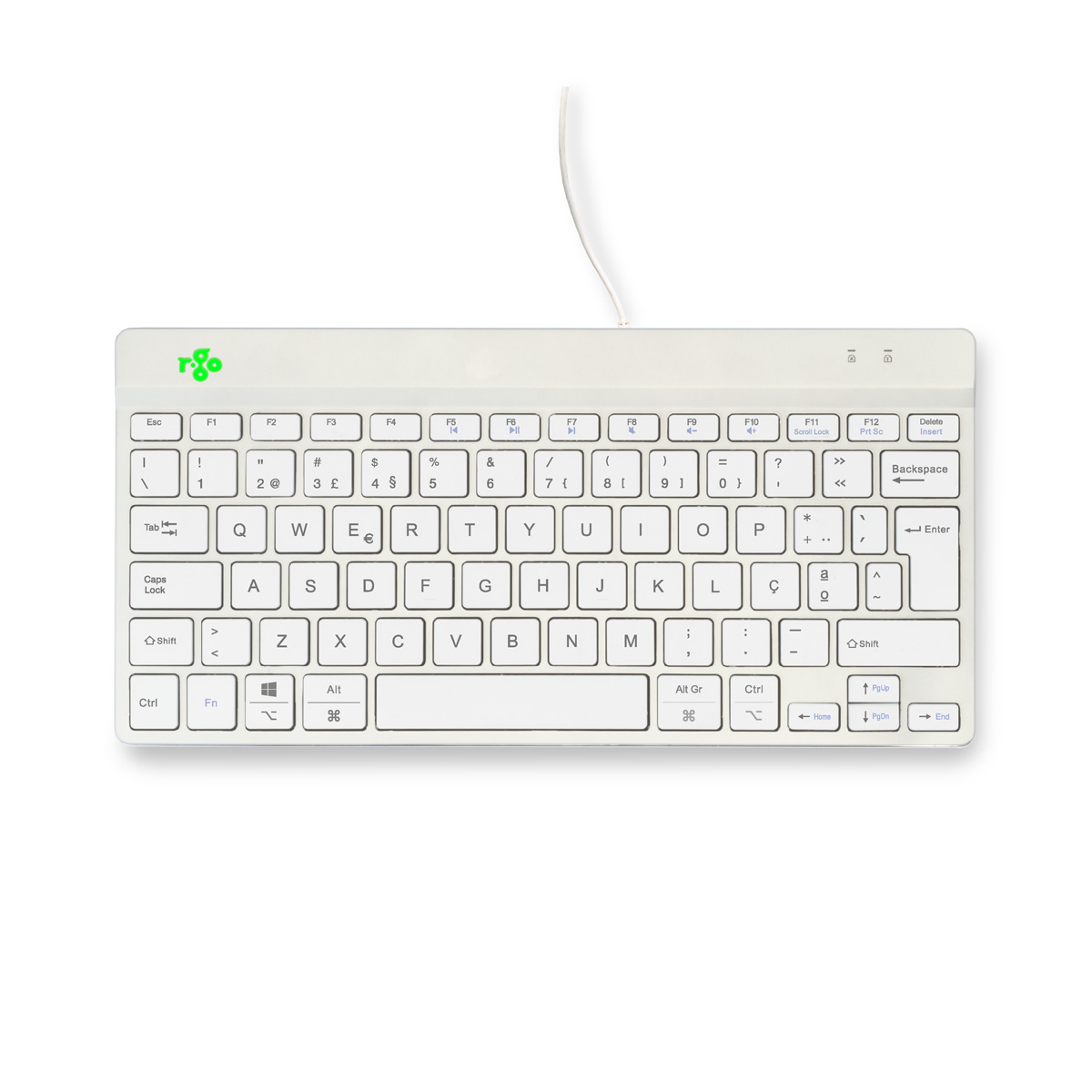 R-Go Compact Break (white, wired, QWERTY – PT)