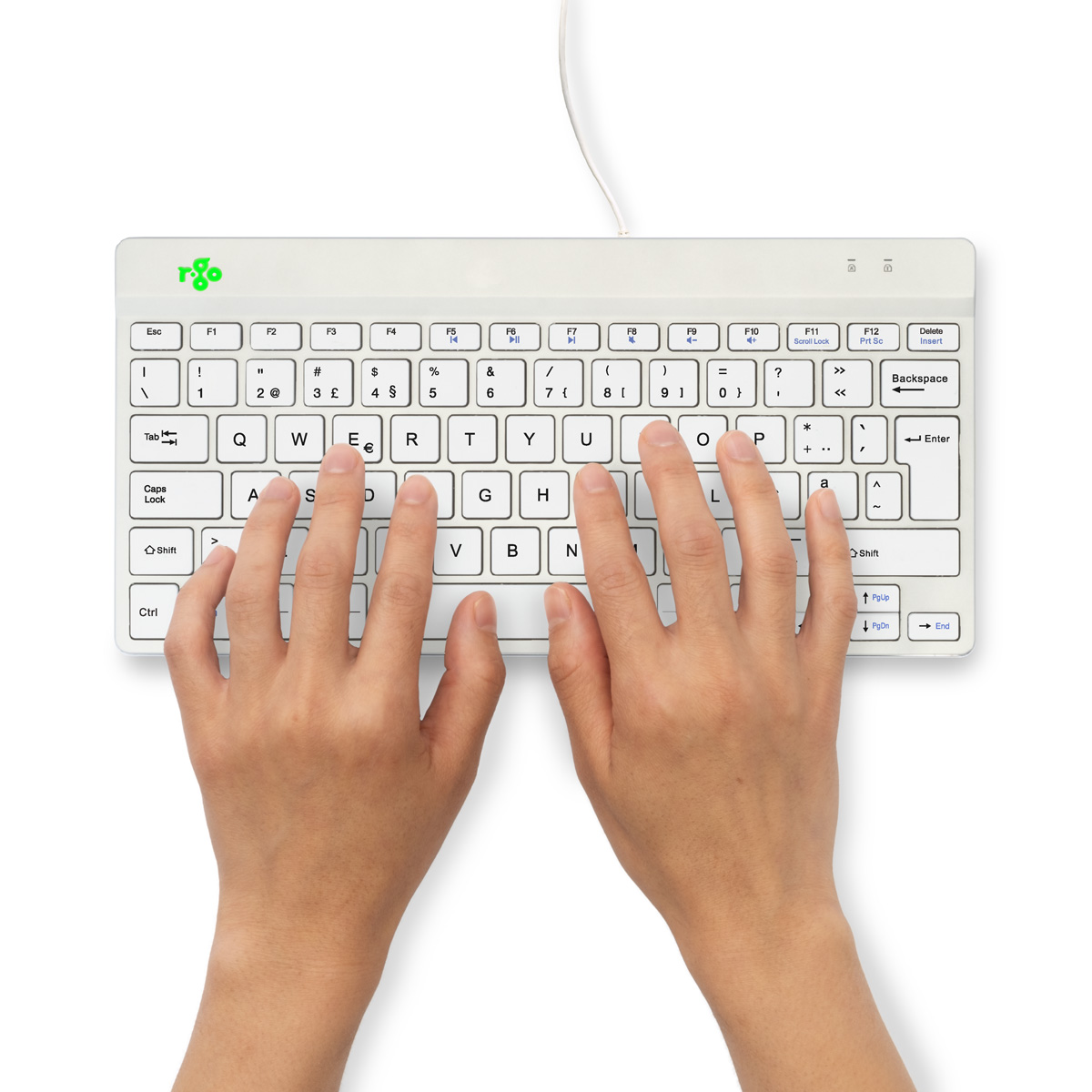 R-Go Compact Break (white, wired, QWERTY – PT)