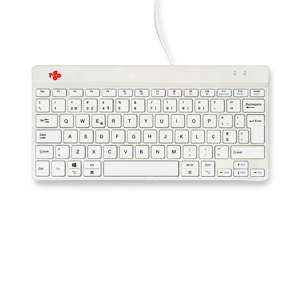 R-Go Compact Break (white, wired, QWERTY – PT)