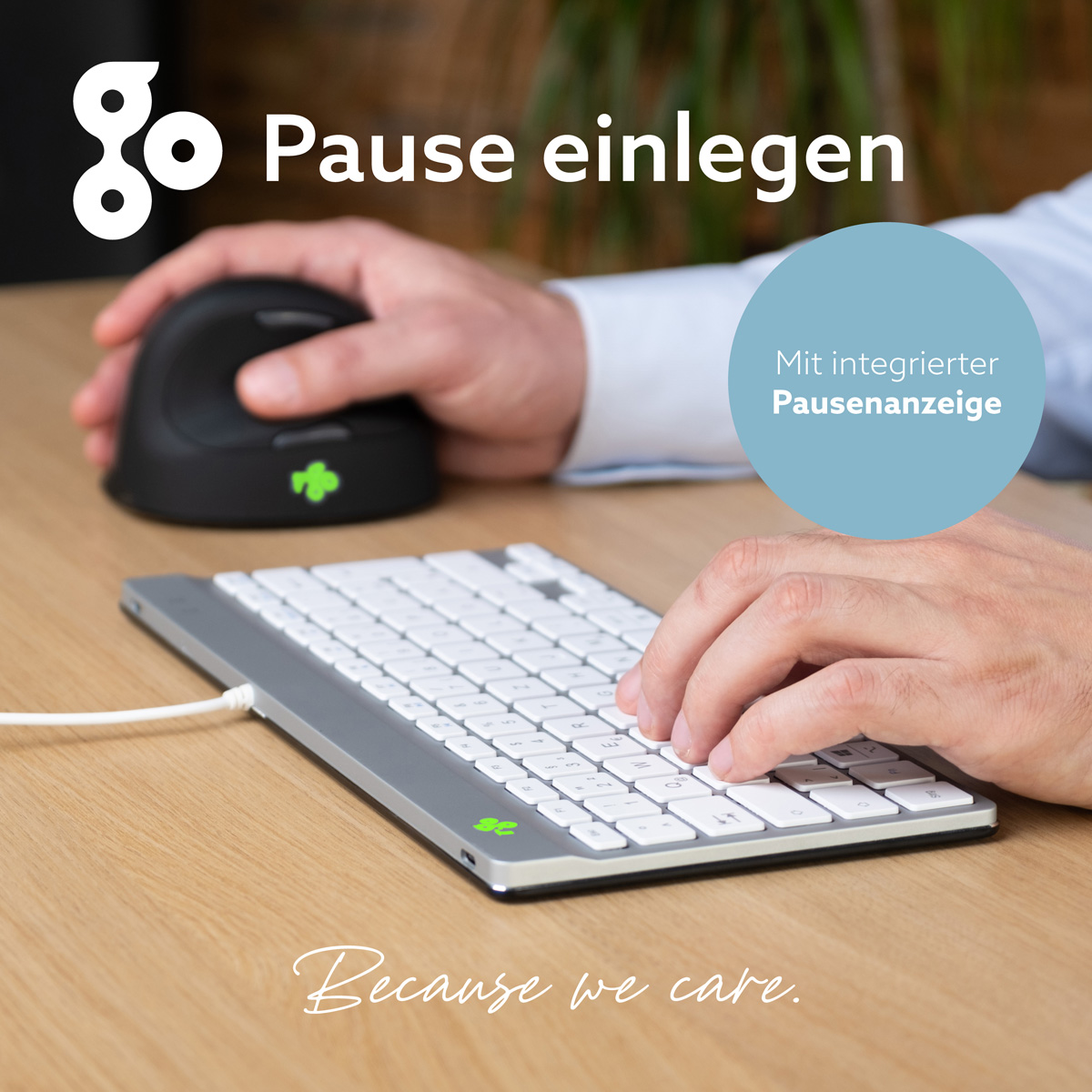 R-Go Compact Break (weiß, verkabelt, QWERTY – UK)
