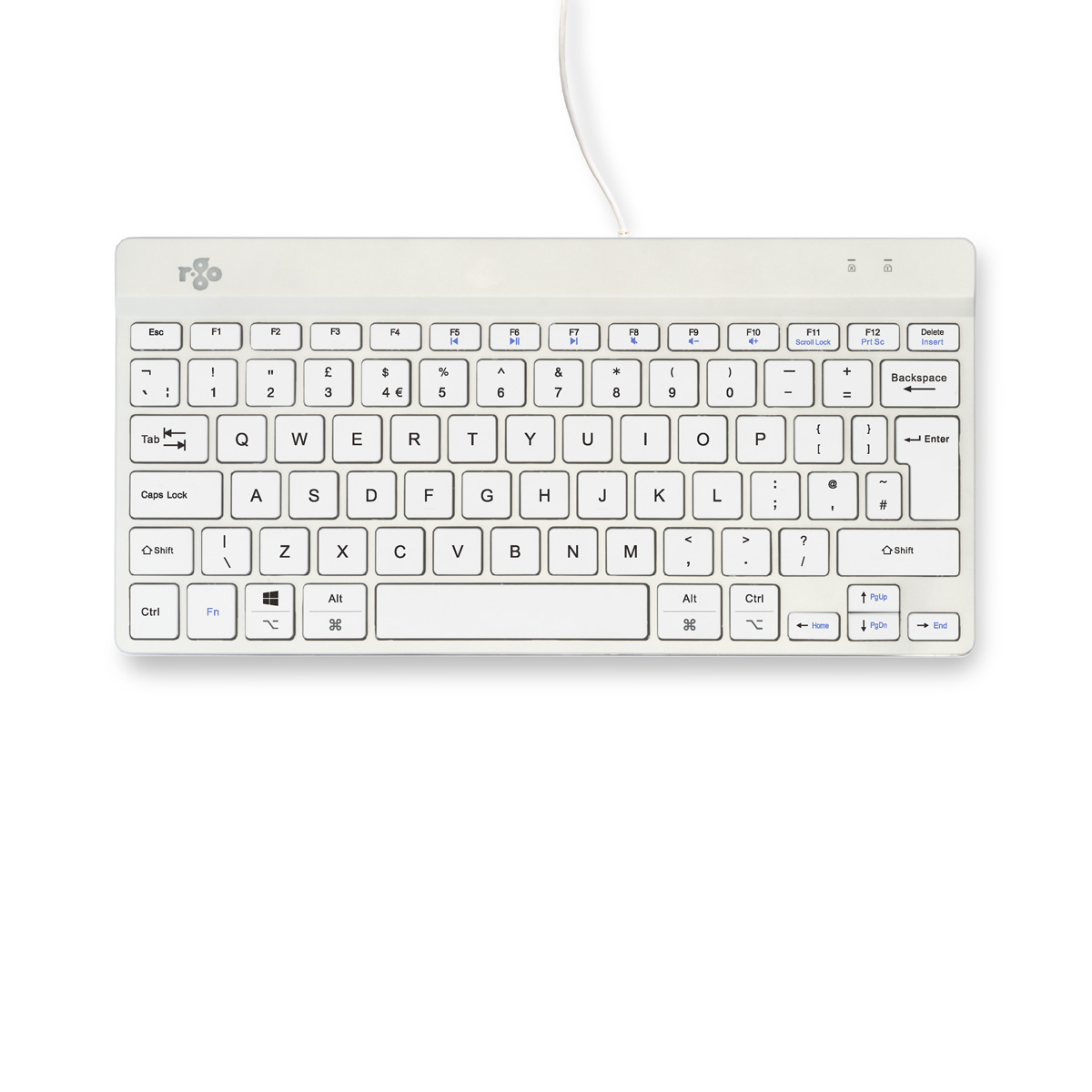 R-Go Compact Break (white, wired, QWERTY – UK)
