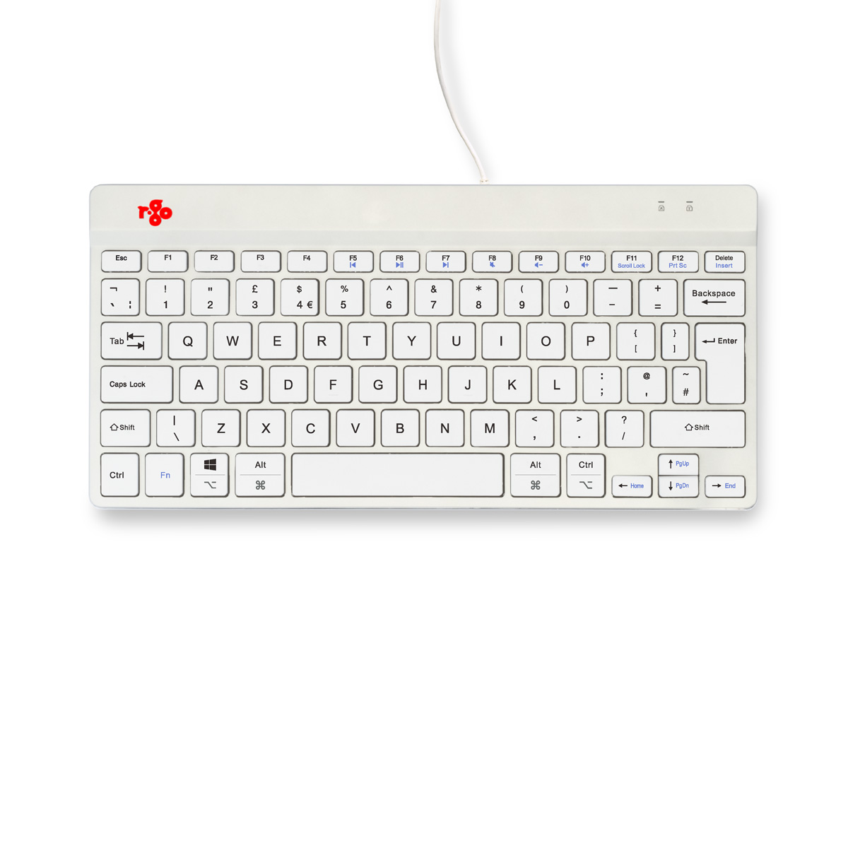 R-Go Compact Break (white, wired, QWERTY – UK)